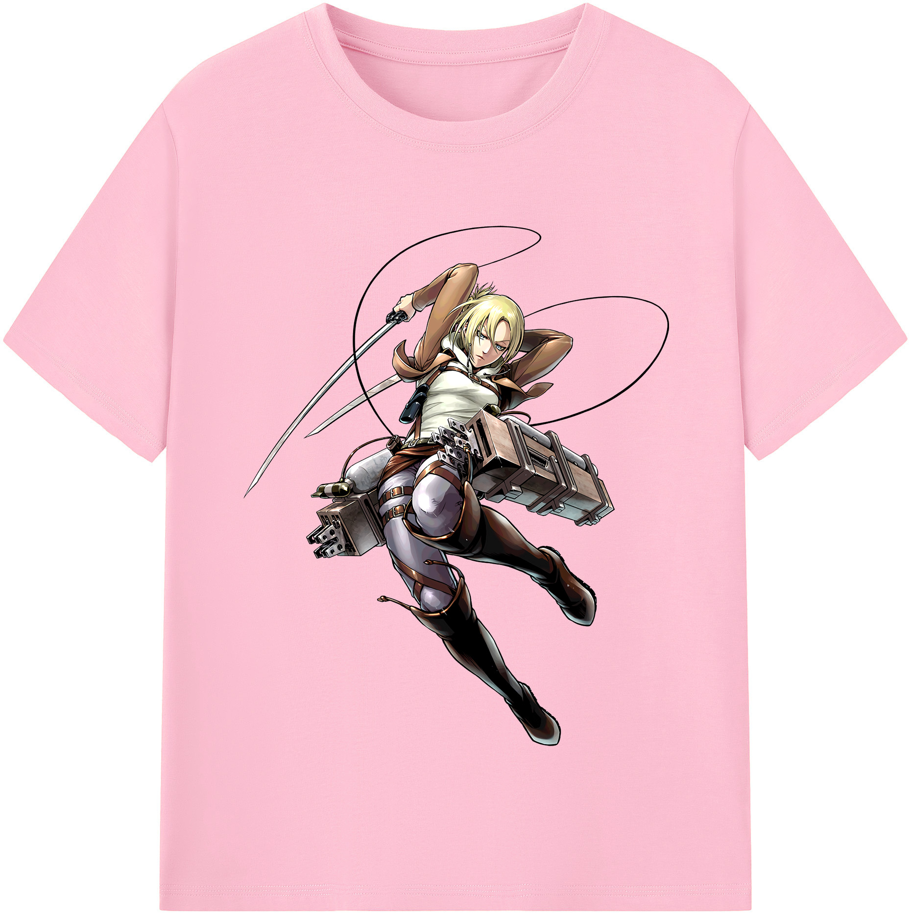 （画像用） 進撃の巨人 アニ・レオンハート Attack on Titan Annie Leonhart 綿100％半袖Tシャツ（フロントプリント）