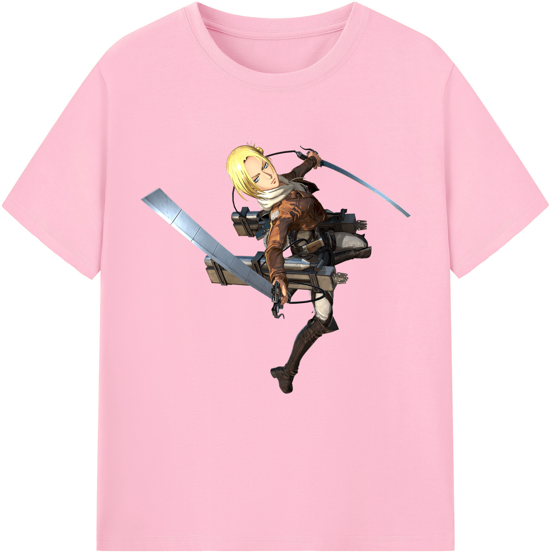 （画像用） 進撃の巨人 アニ・レオンハート Attack on Titan Annie Leonhart 綿100％半袖Tシャツ（フロントプリント）