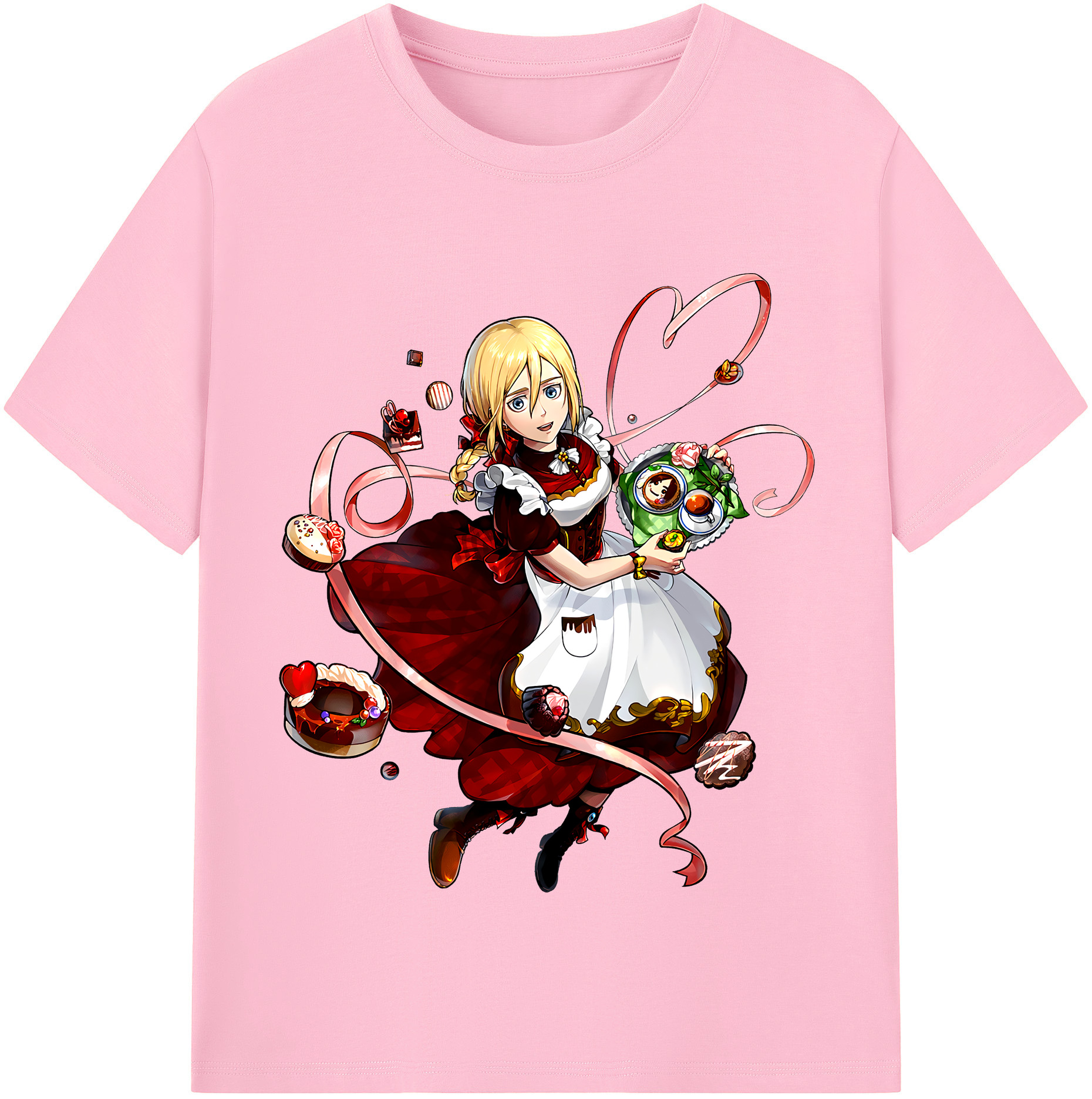 （画像用） 進撃の巨人 クリスタ·レンズ Attack on Titan Christa Lenz 綿100％半袖Tシャツ（フロントプリント）