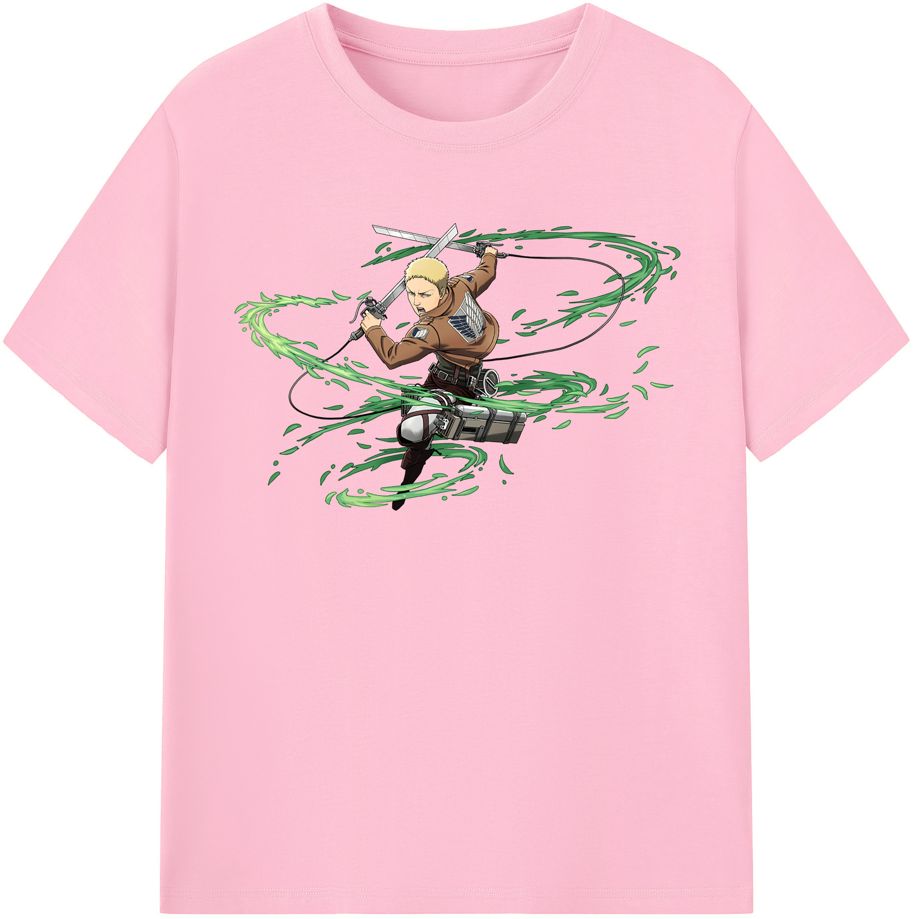 （画像用） 進撃の巨人 ライナー・ブラウン Attack on Titan Reiner Braun 綿100％半袖Tシャツ（フロントプリント）