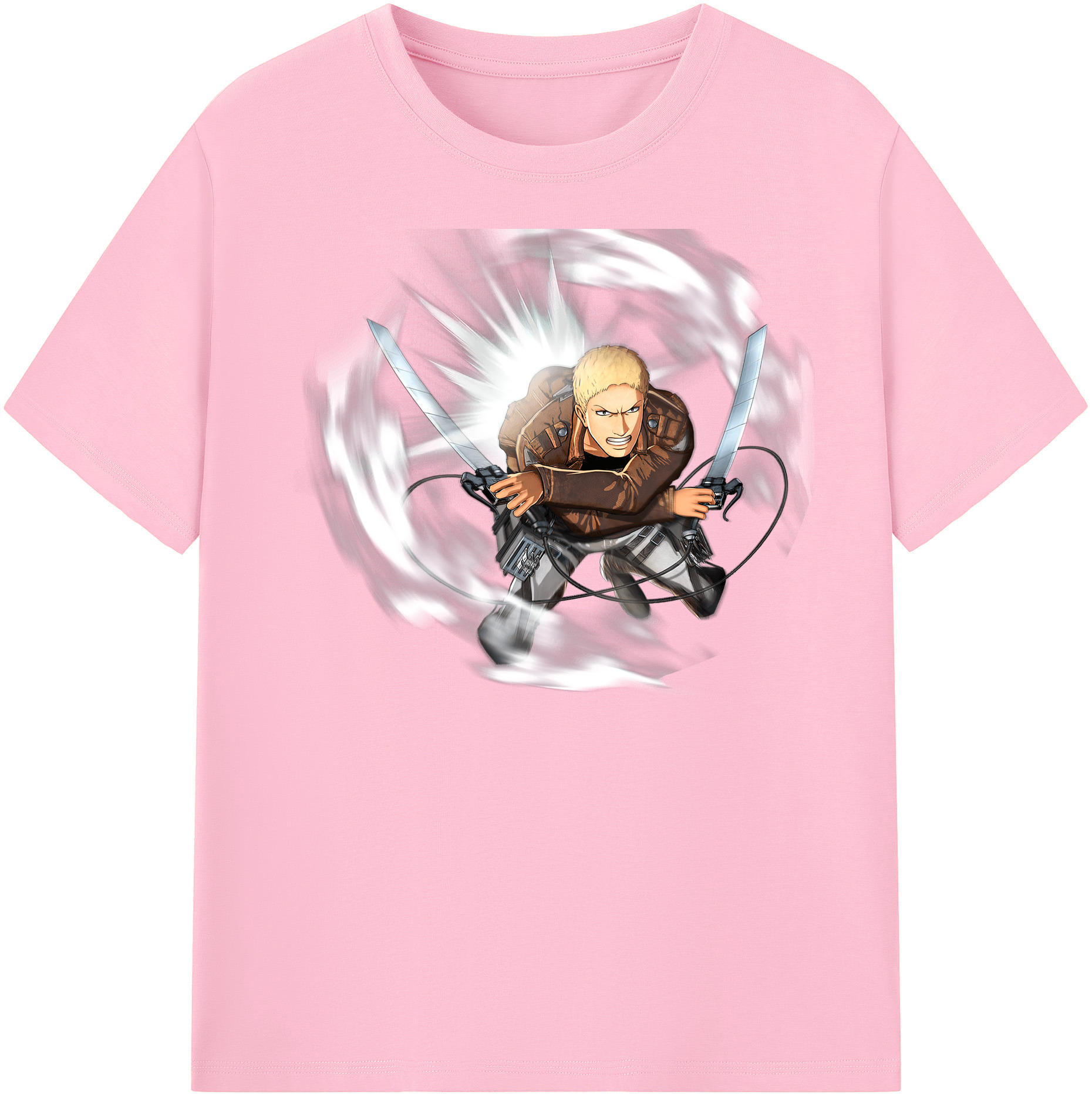 （画像用） 進撃の巨人 ライナー・ブラウン Attack on Titan Reiner Braun 綿100％半袖Tシャツ（フロントプリント）