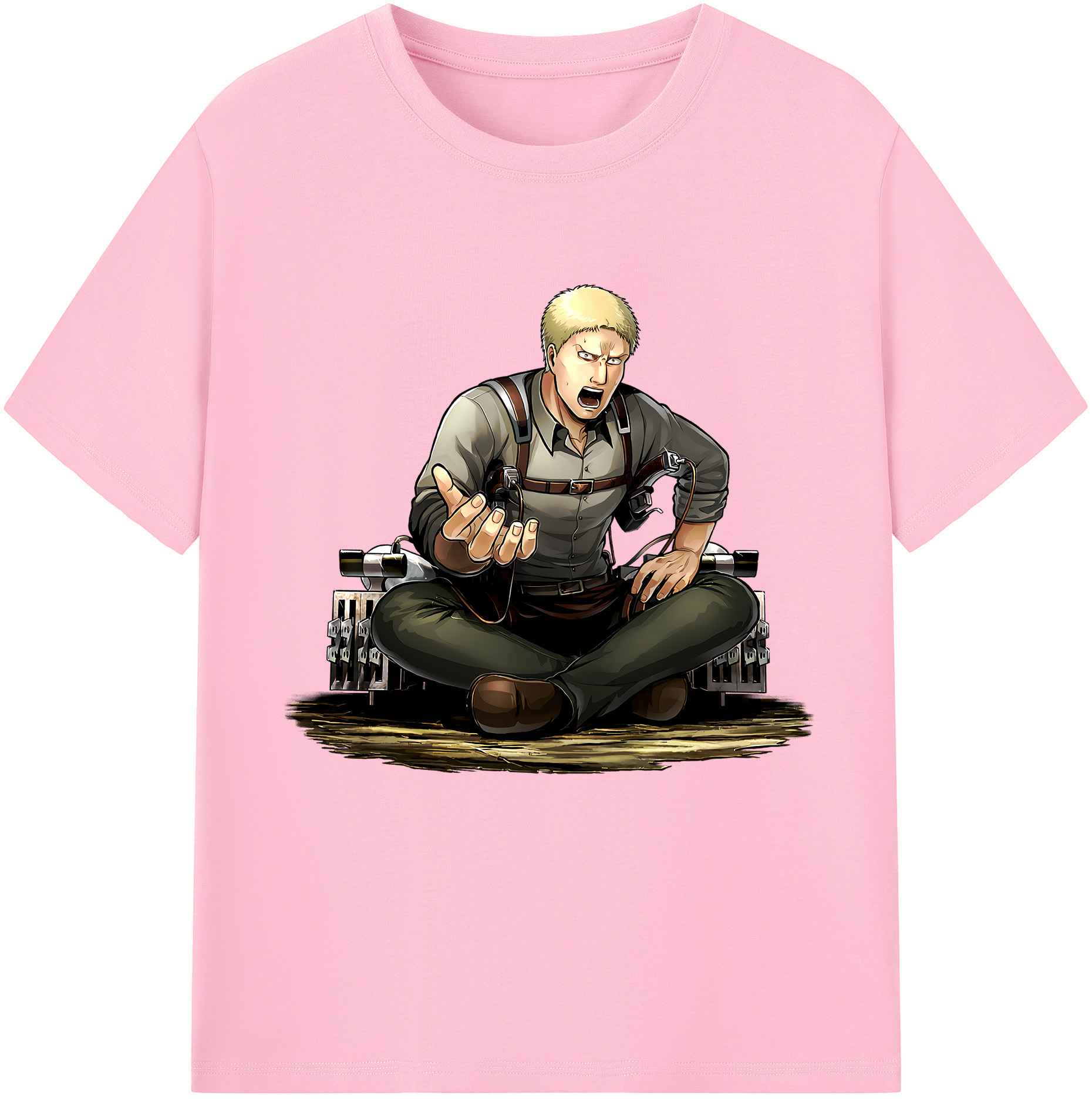 （画像用） 進撃の巨人 ライナー・ブラウン Attack on Titan Reiner Braun 綿100％半袖Tシャツ（フロントプリント）