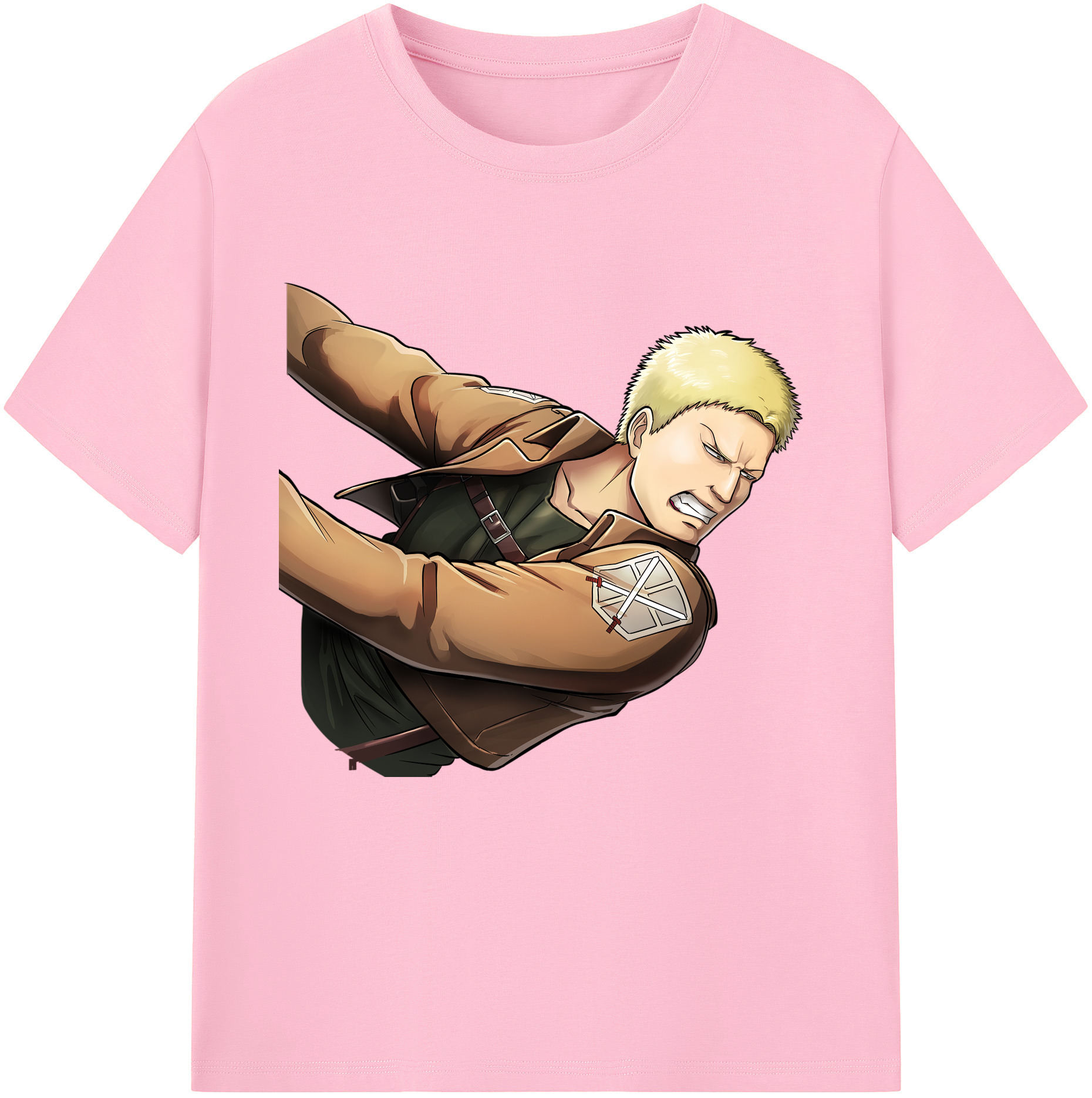 （画像用） 進撃の巨人 ライナー・ブラウン Attack on Titan Reiner Braun 綿100％半袖Tシャツ（フロントプリント）