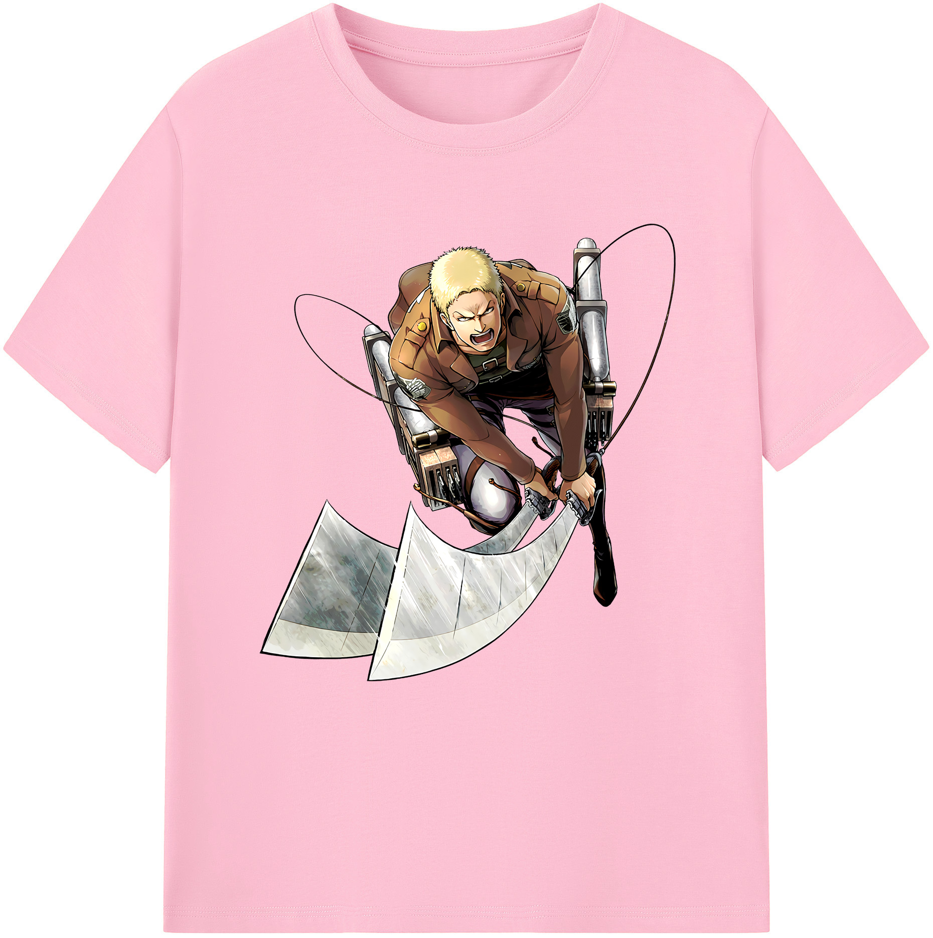 （画像用） 進撃の巨人 ライナー・ブラウン Attack on Titan Reiner Braun 綿100％半袖Tシャツ（フロントプリント）