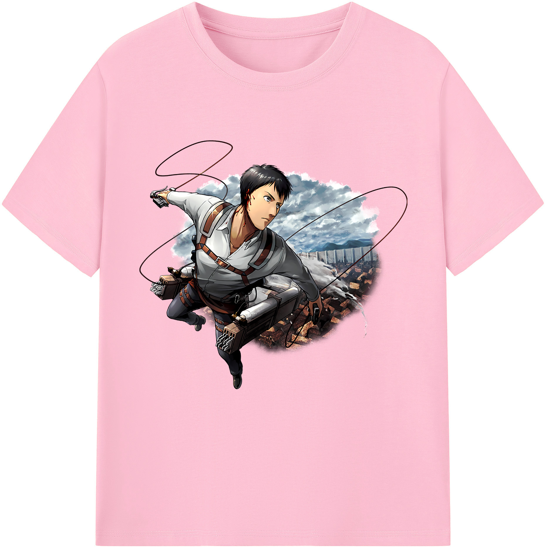 （画像用） 進撃の巨人 ベルトルト・フーバー Attack on Titan Bertholdt Hoover 綿100％半袖Tシャツ（フロントプリント）