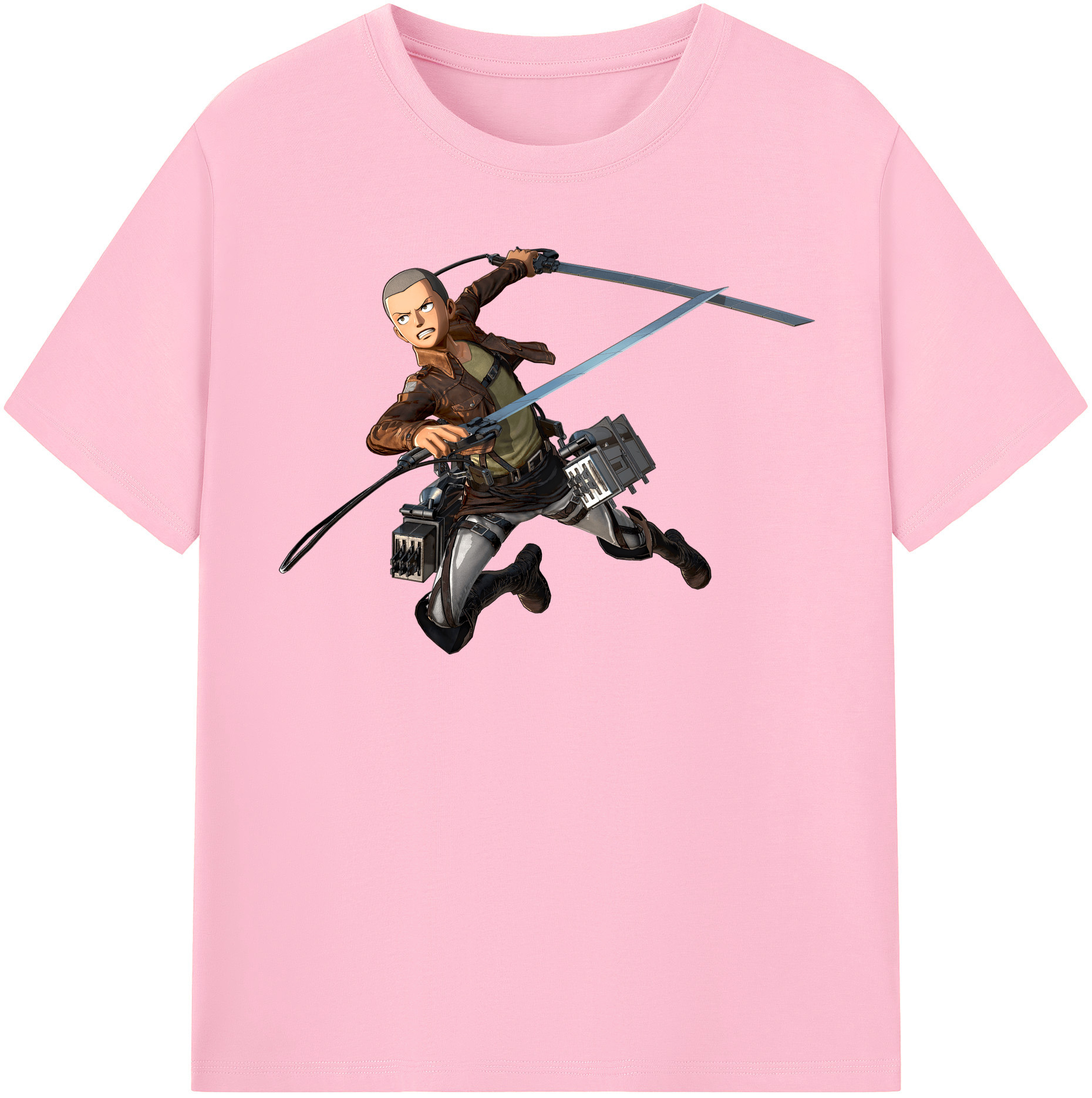 （画像用） 進撃の巨人 コニー·スプリンガー Attack on Titan Connie Springer 綿100％半袖Tシャツ（フロントプリント）