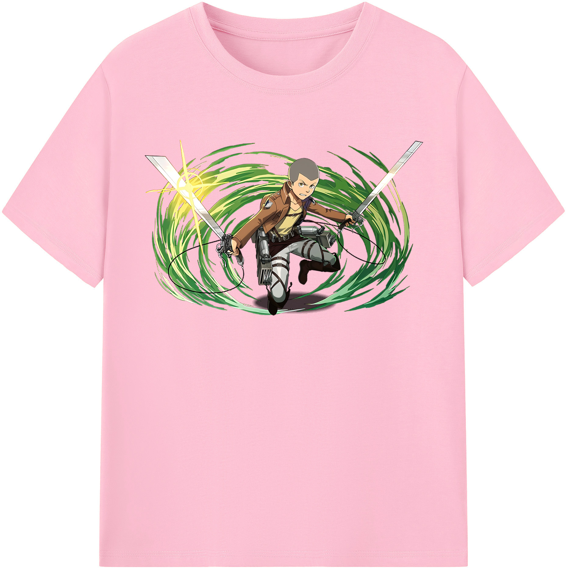 （画像用） 進撃の巨人 コニー·スプリンガー Attack on Titan Connie Springer 綿100％半袖Tシャツ（フロントプリント）