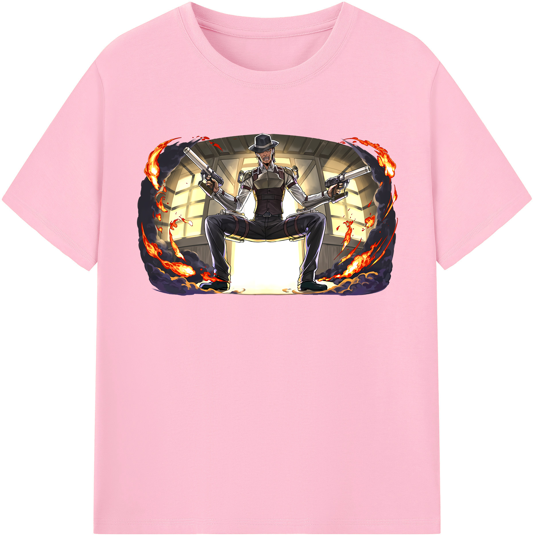 （画像用） 進撃の巨人 ケニー·アッカーマン Attack on Titan Kenny Ackerman 綿100％半袖Tシャツ（フロントプリント）