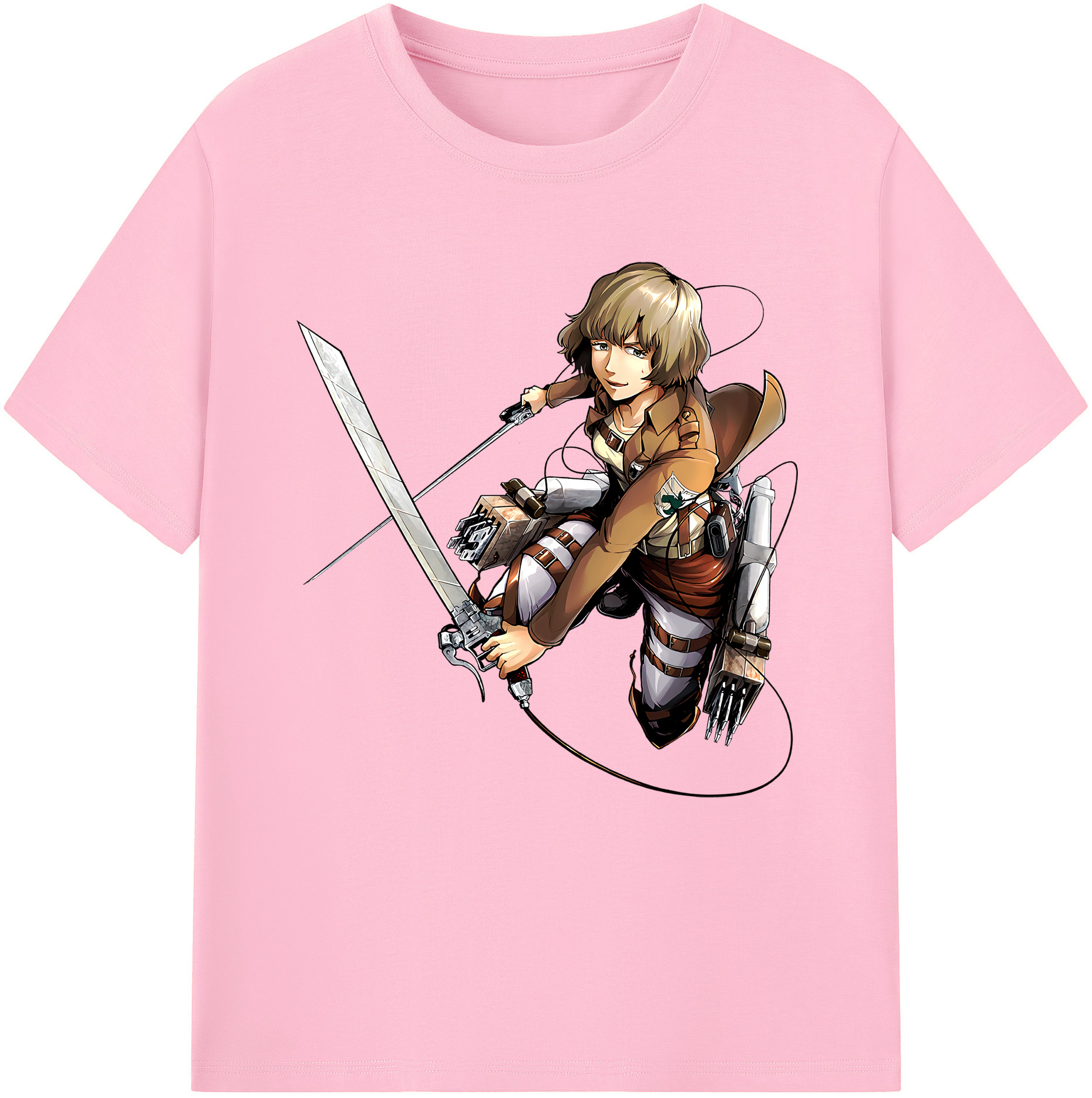 （画像用） 進撃の巨人 ヒツチ Attack on Titan Hitch 綿100％半袖Tシャツ（フロントプリント）