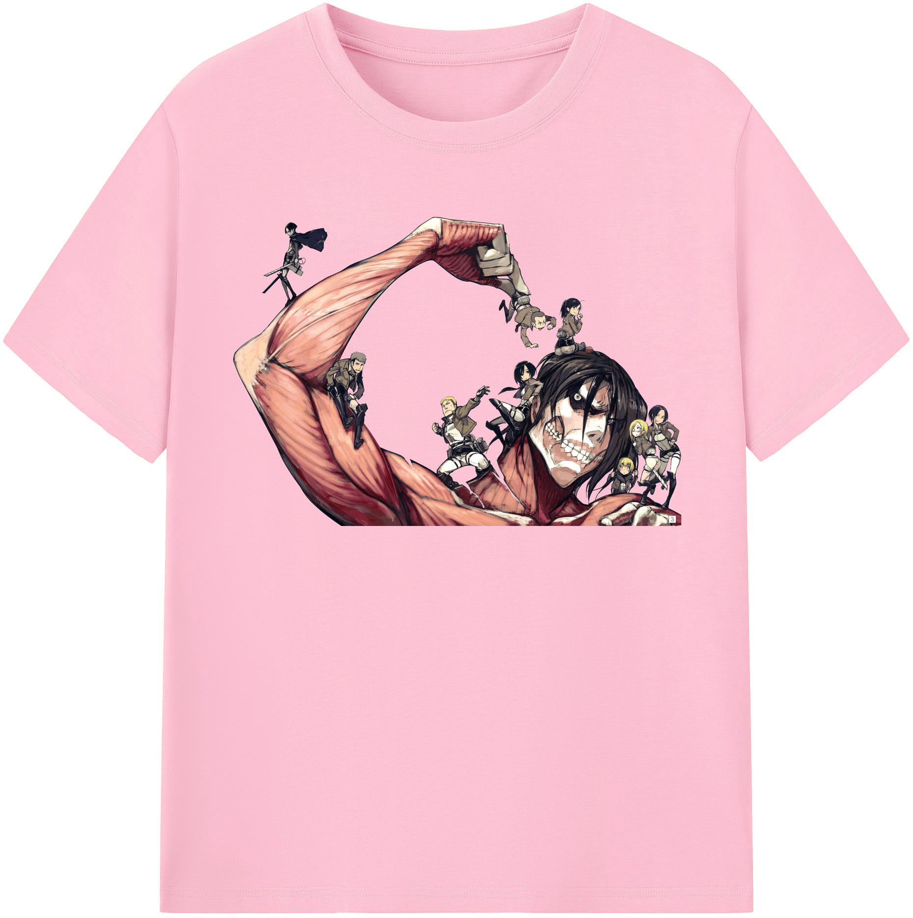 （画像用） 進撃の巨人 Attack on Titan 綿100％半袖Tシャツ（フロントプリント）