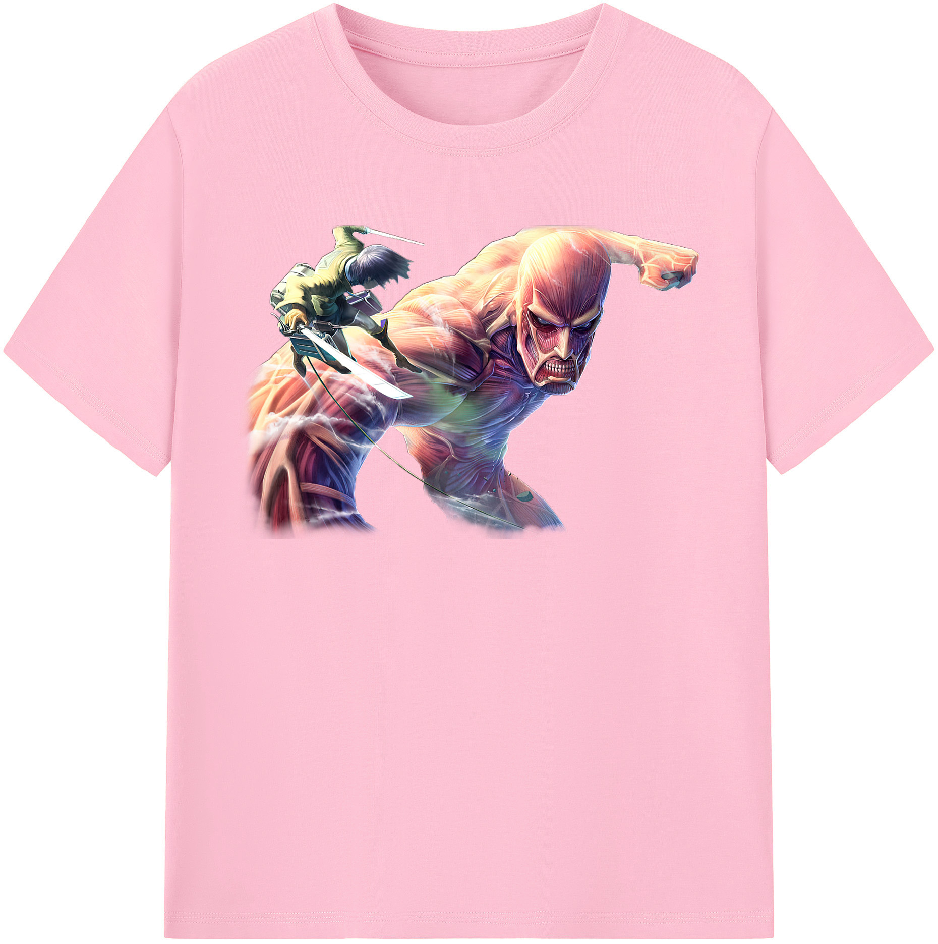 （画像用） 進撃の巨人 Attack on Titan 綿100％半袖Tシャツ（フロントプリント）
