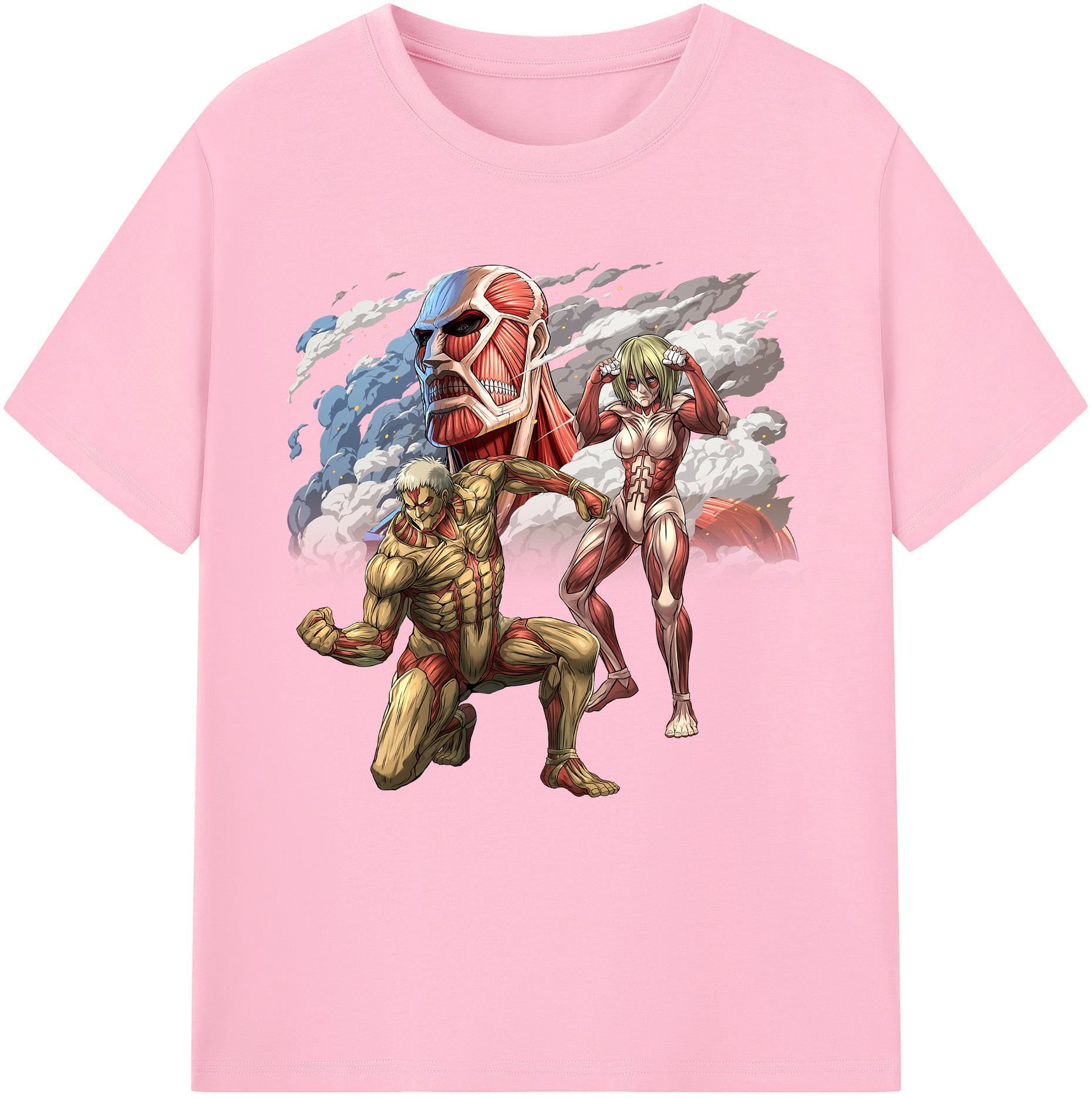 （画像用） 進撃の巨人 Attack on Titan 綿100％半袖Tシャツ（フロントプリント）