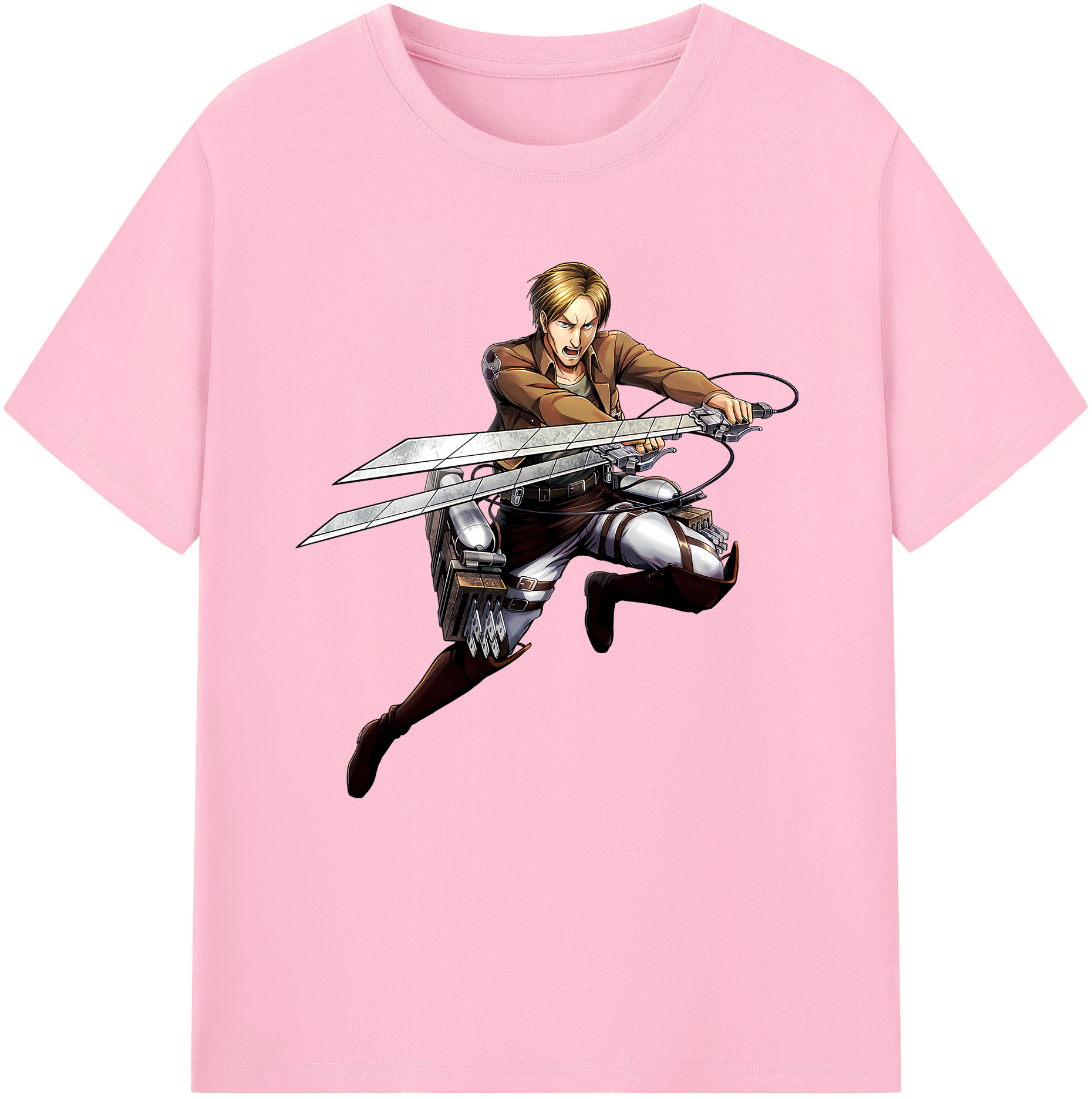 （画像用） 進撃の巨人 Attack on Titan 綿100％半袖Tシャツ（フロントプリント）
