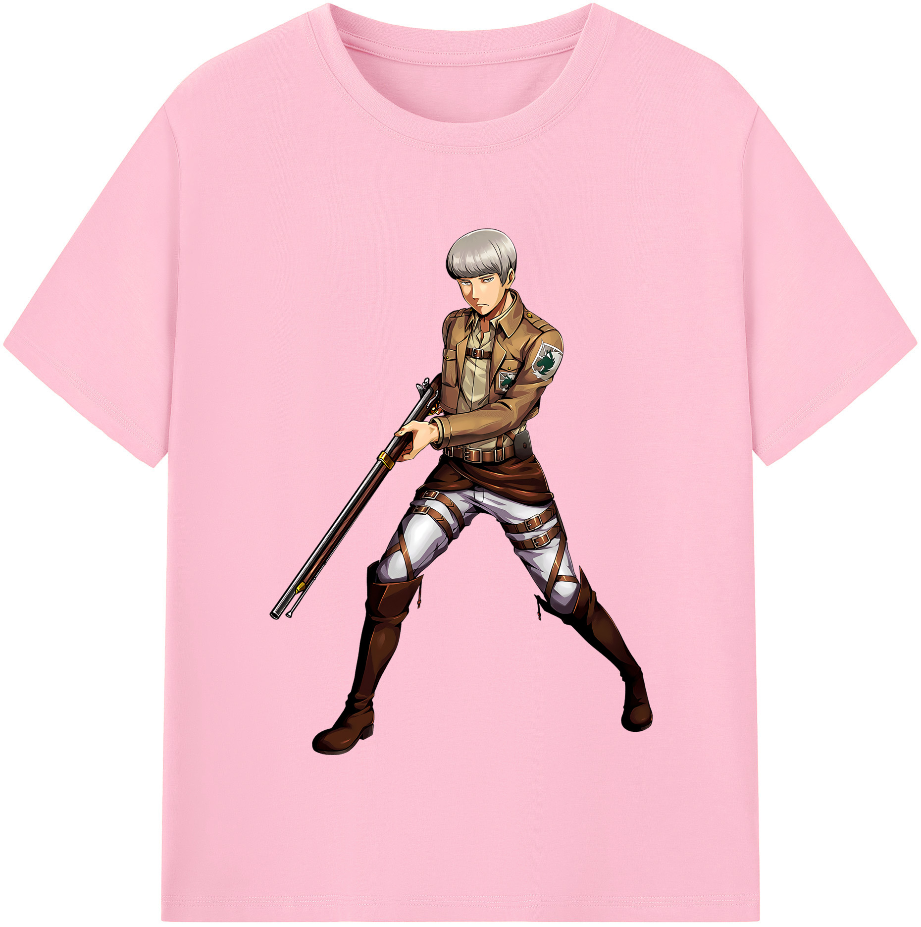 （画像用） 進撃の巨人 Attack on Titan 綿100％半袖Tシャツ（フロントプリント）