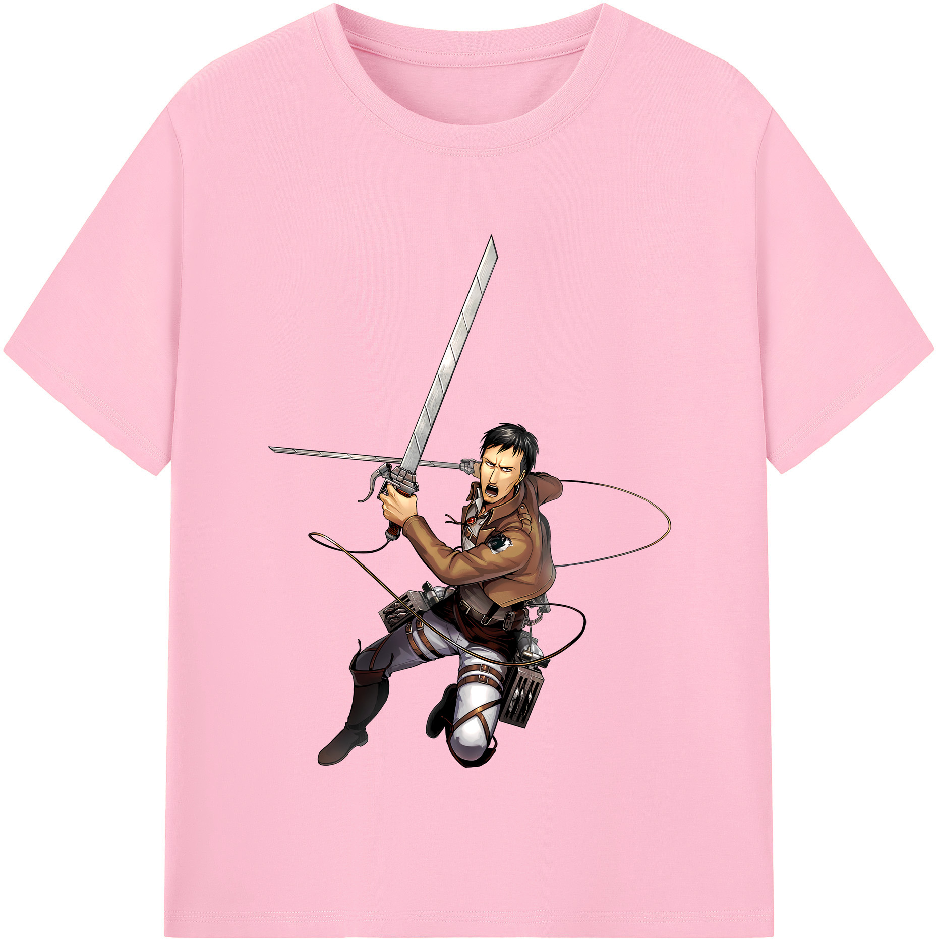 （画像用） 進撃の巨人 Attack on Titan 綿100％半袖Tシャツ（フロントプリント）
