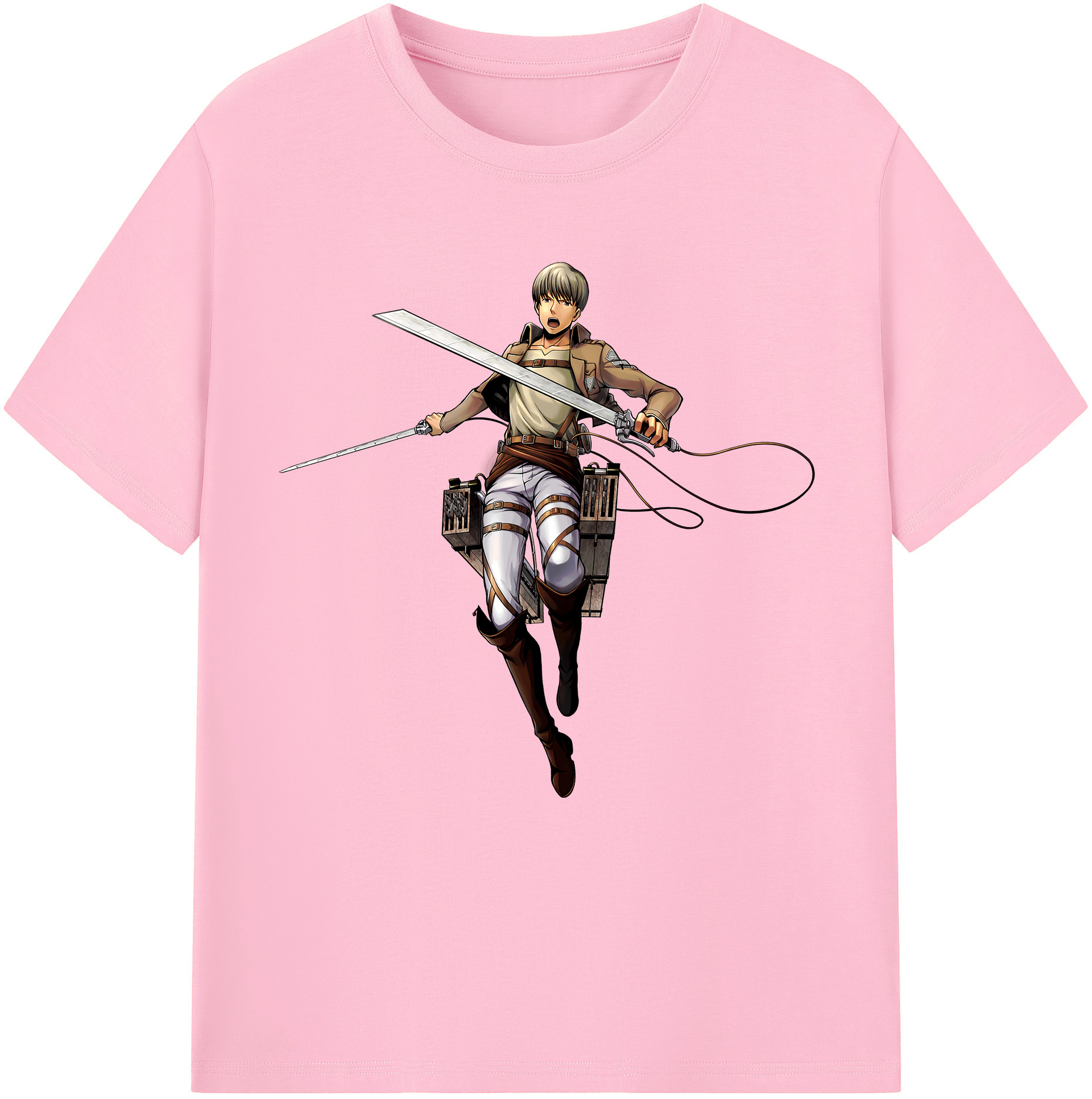 （画像用） 進撃の巨人 Attack on Titan 綿100％半袖Tシャツ（フロントプリント）