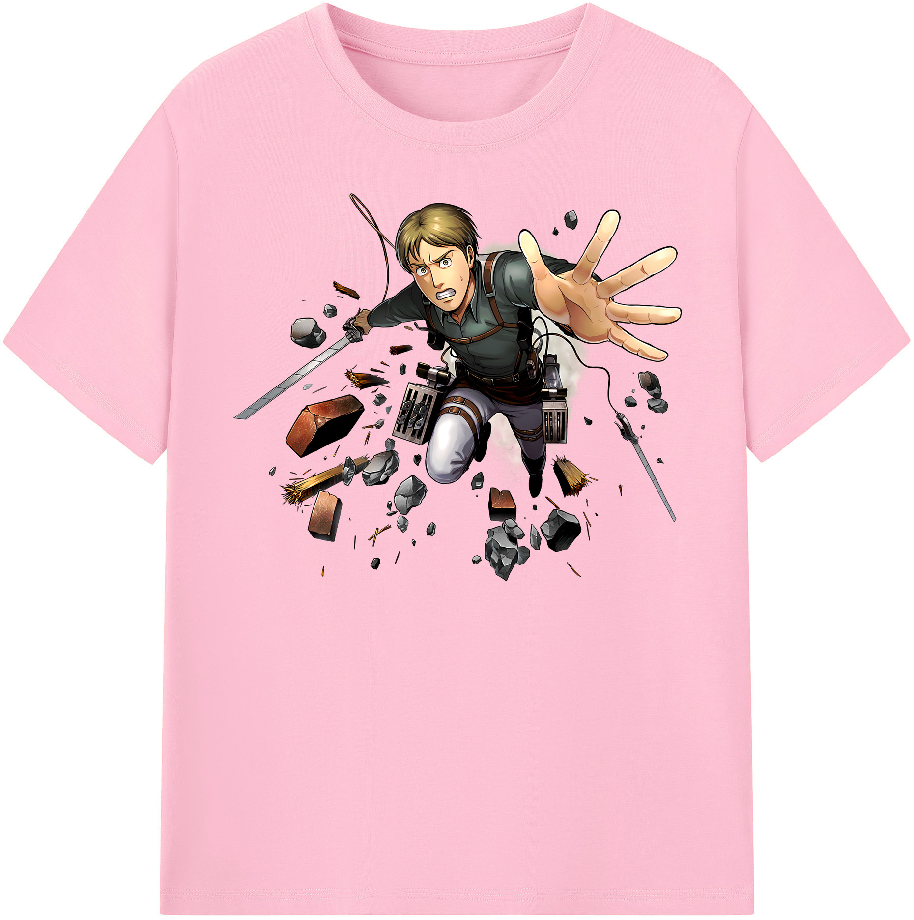 （画像用） 進撃の巨人 Attack on Titan 綿100％半袖Tシャツ（フロントプリント）