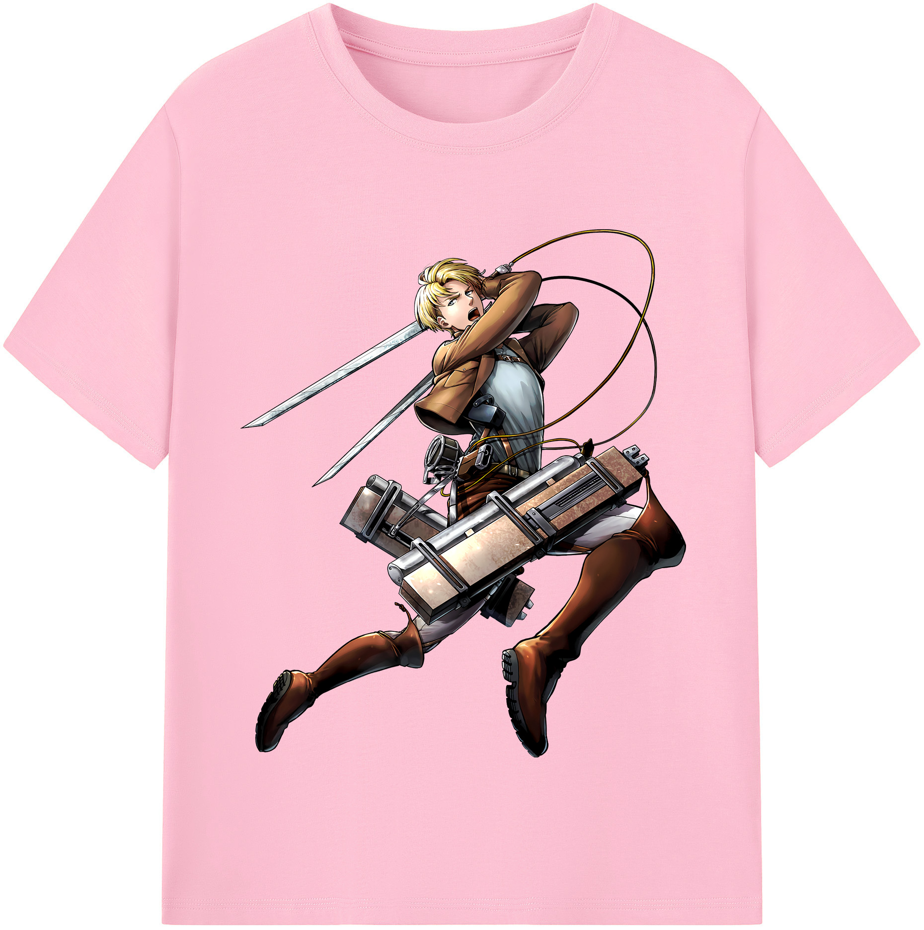 （画像用） 進撃の巨人 Attack on Titan 綿100％半袖Tシャツ（フロントプリント）