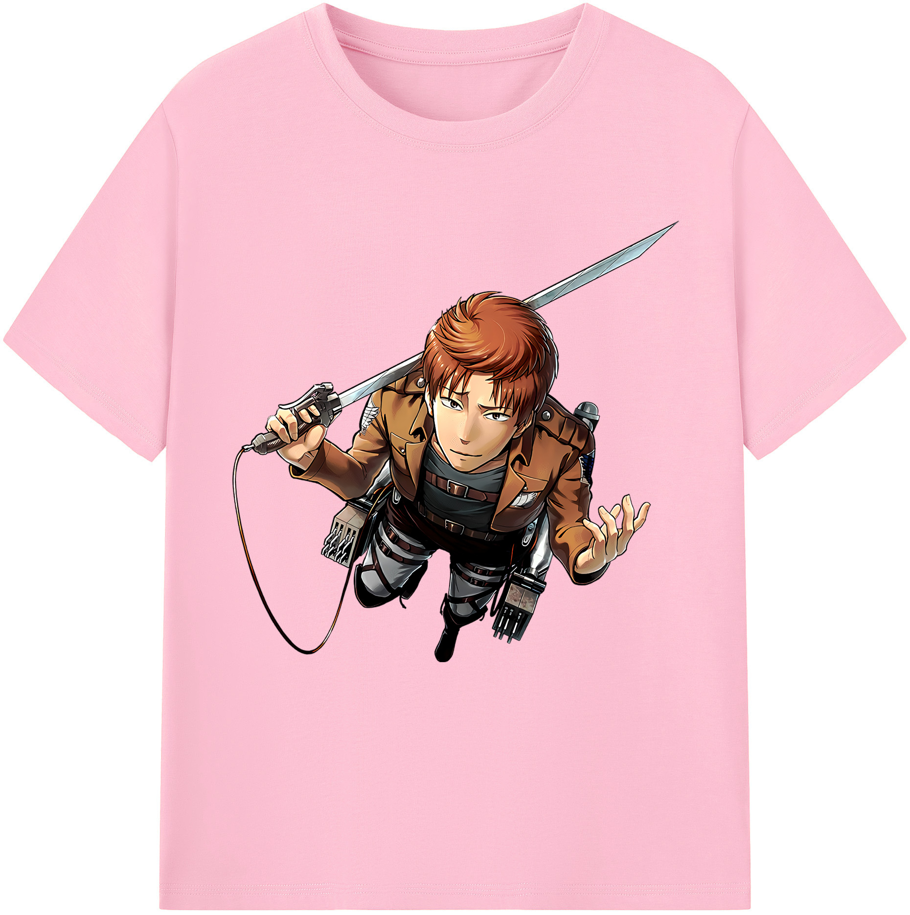 （画像用） 進撃の巨人 Attack on Titan 綿100％半袖Tシャツ（フロントプリント）