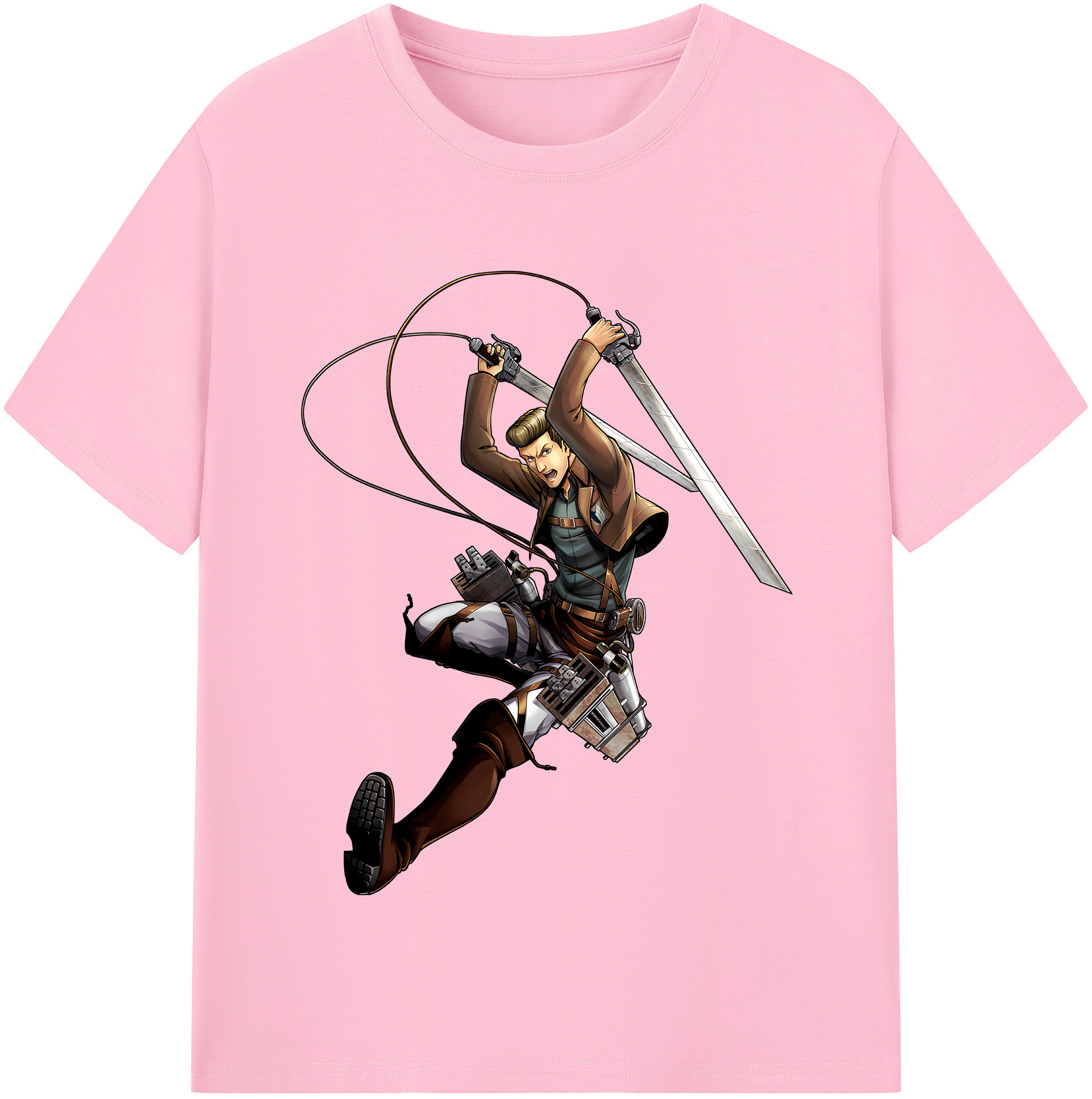 （画像用） 進撃の巨人 Attack on Titan 綿100％半袖Tシャツ（フロントプリント）