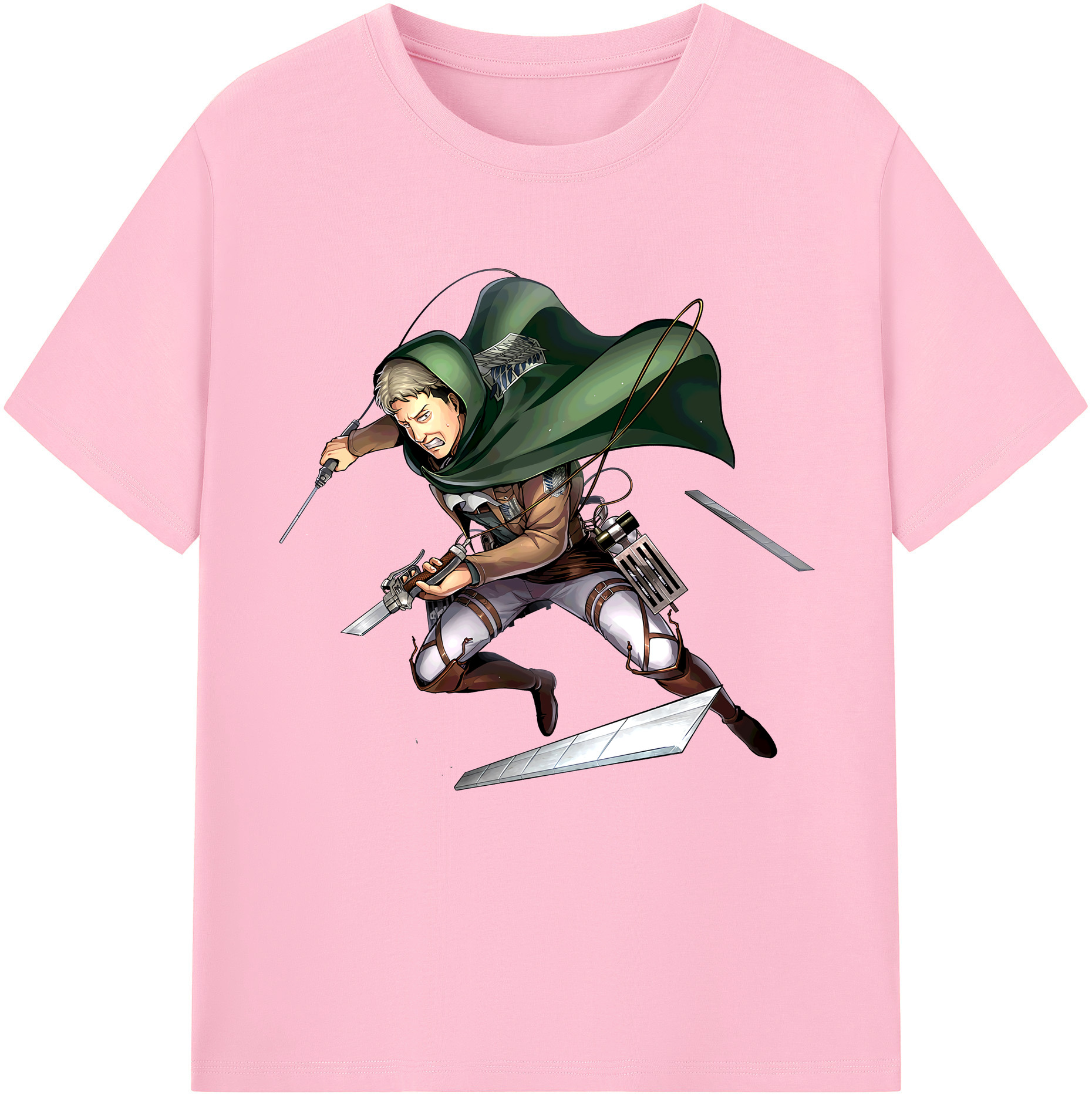 （画像用） 進撃の巨人 Attack on Titan 綿100％半袖Tシャツ（フロントプリント）