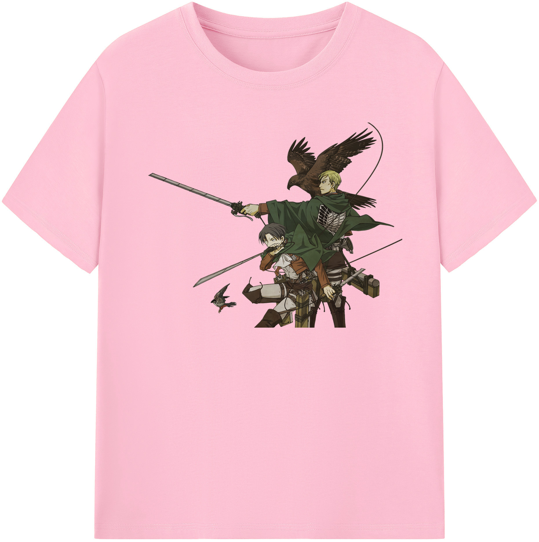 （画像用） 進撃の巨人 Attack on Titan 綿100％半袖Tシャツ（フロントプリント）