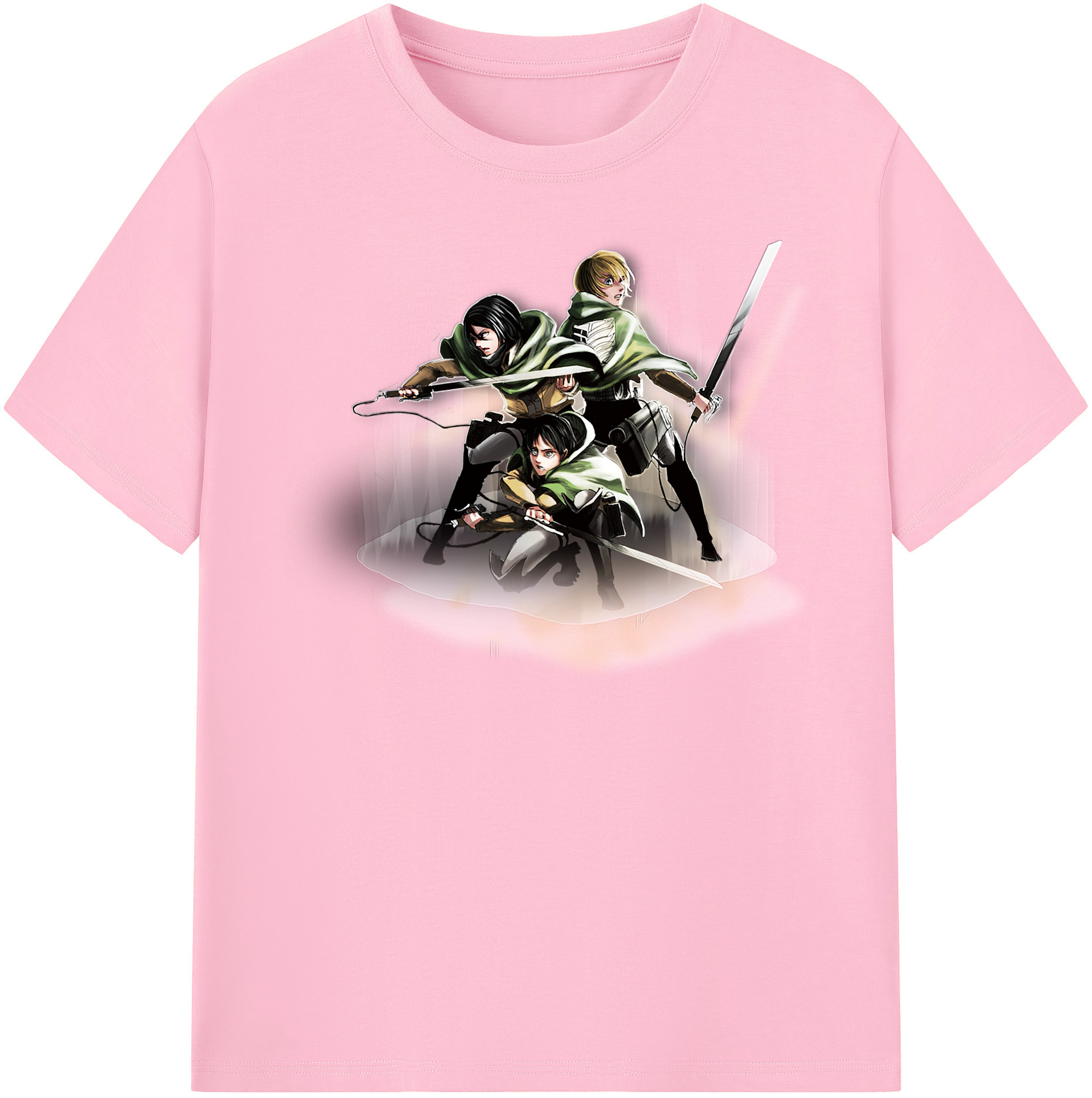 （画像用） 進撃の巨人 Attack on Titan 綿100％半袖Tシャツ（フロントプリント）