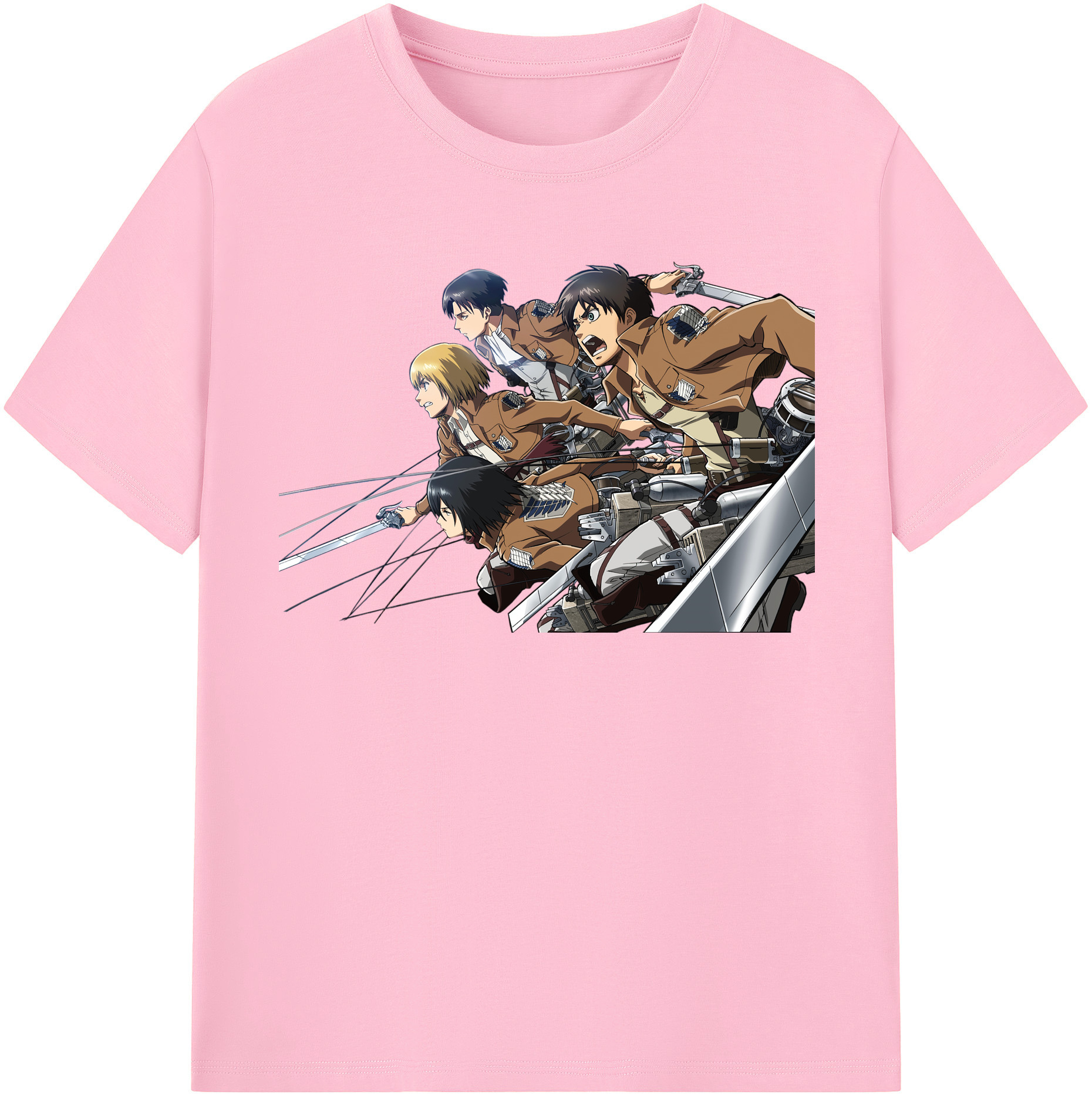 （画像用） 進撃の巨人 Attack on Titan 綿100％半袖Tシャツ（フロントプリント）