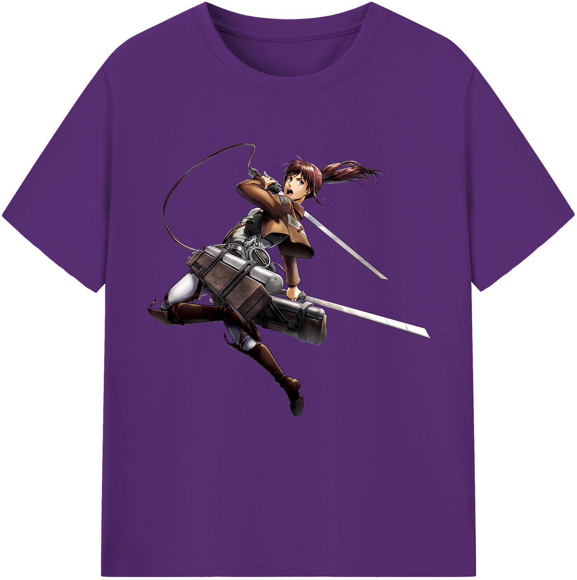 （画像用） 進撃の巨人 サシャ·ブラウス Attack on Titan Sasha Blaus 綿100％半袖Tシャツ（フロントプリント）