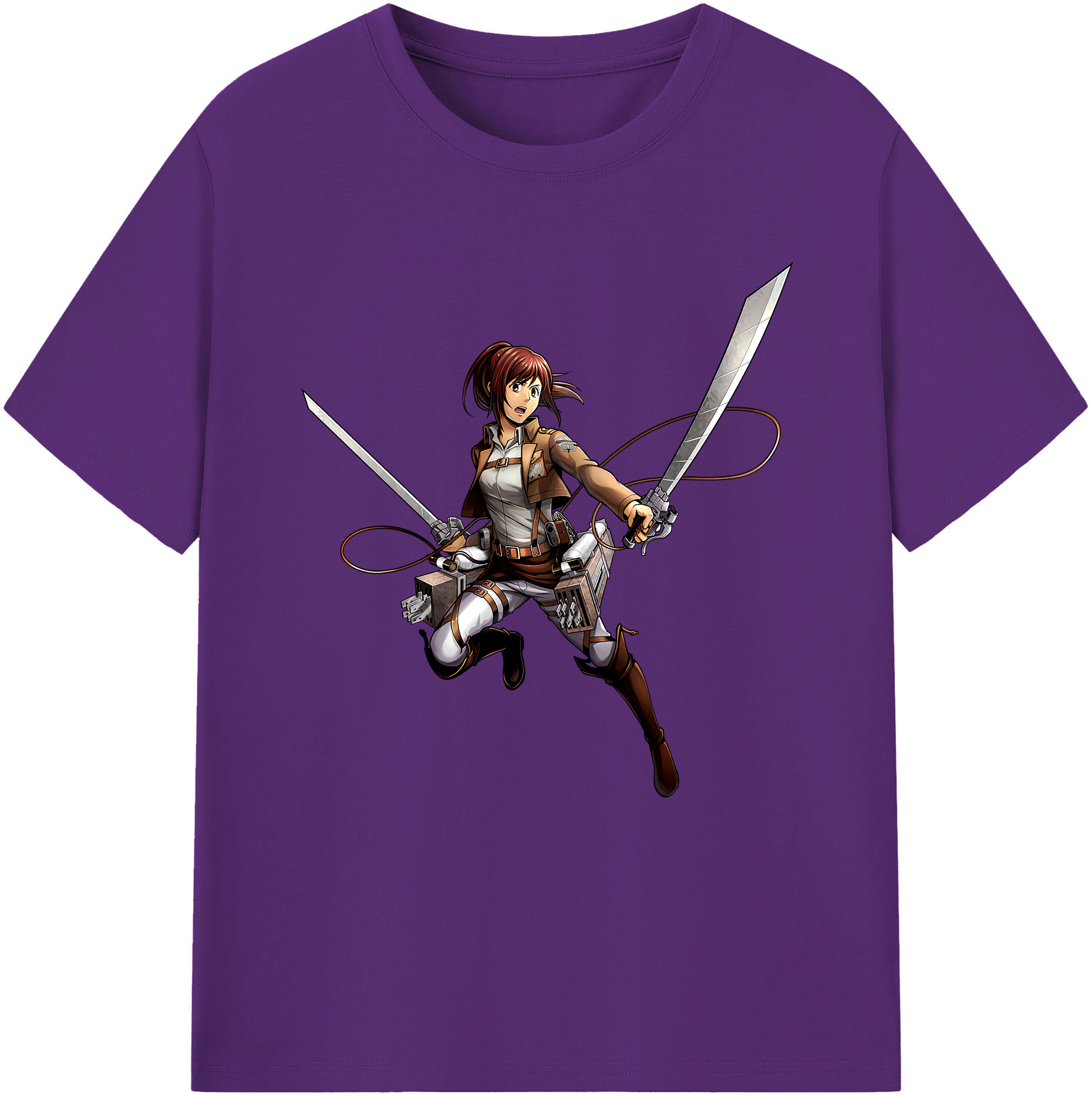 （画像用） 進撃の巨人 サシャ·ブラウス Attack on Titan Sasha Blaus 綿100％半袖Tシャツ（フロントプリント）