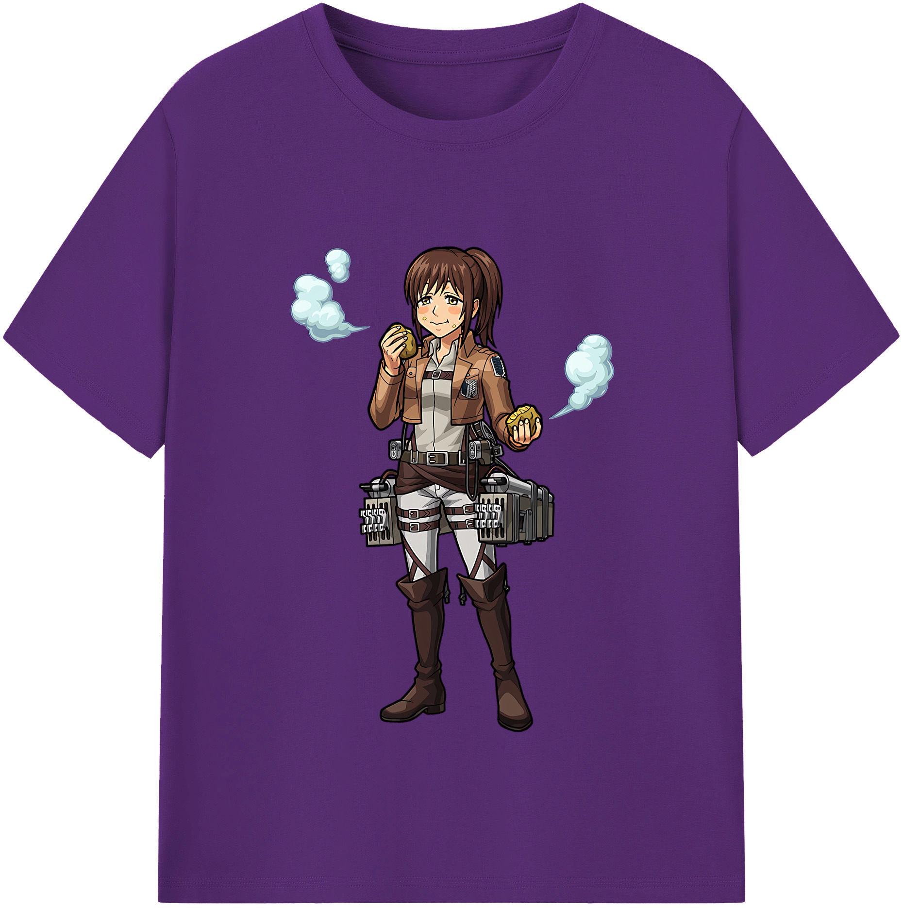 （画像用） 進撃の巨人 サシャ·ブラウス Attack on Titan Sasha Blaus 綿100％半袖Tシャツ（フロントプリント）