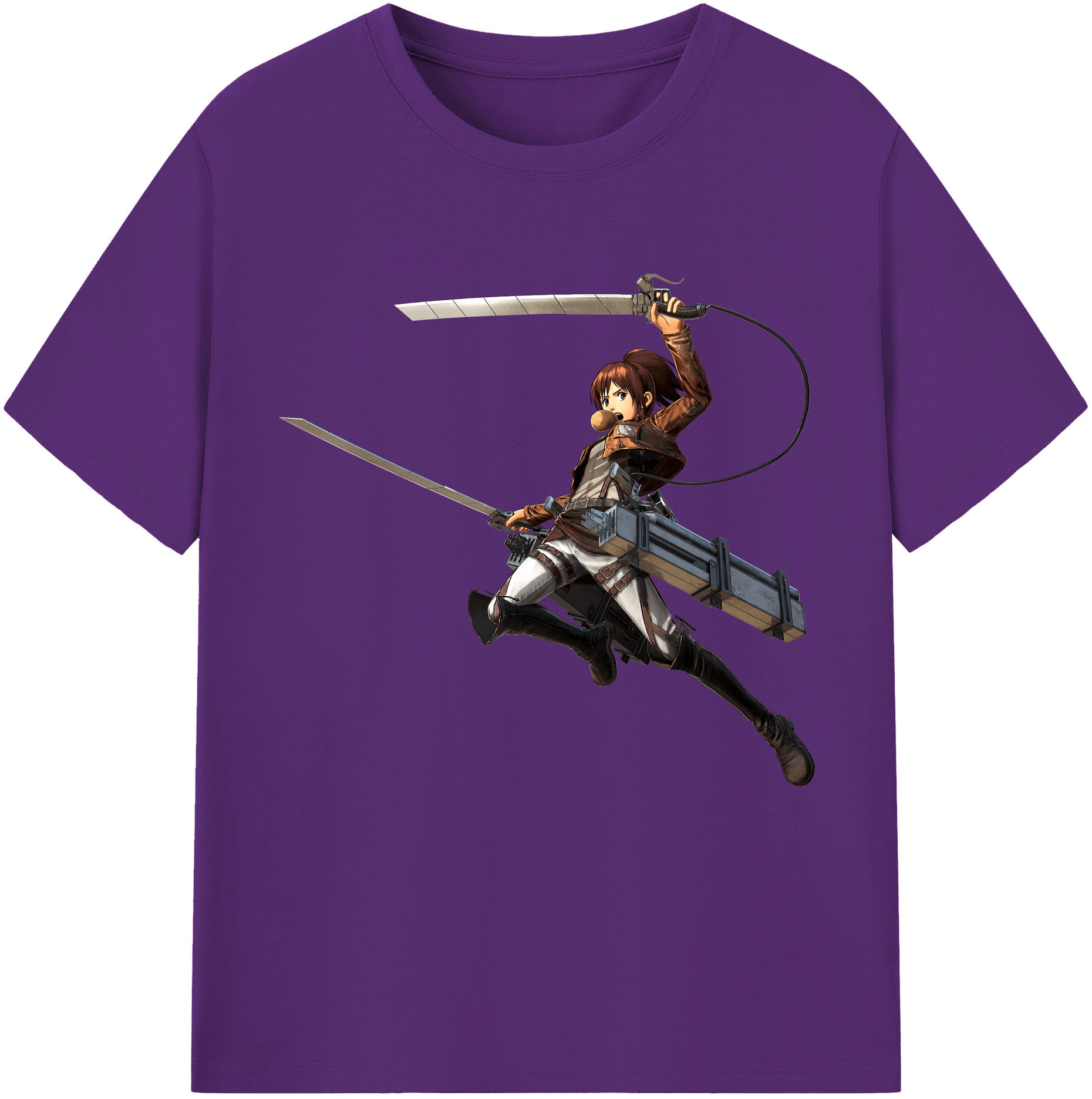 （画像用） 進撃の巨人 サシャ·ブラウス Attack on Titan Sasha Blaus 綿100％半袖Tシャツ（フロントプリント）