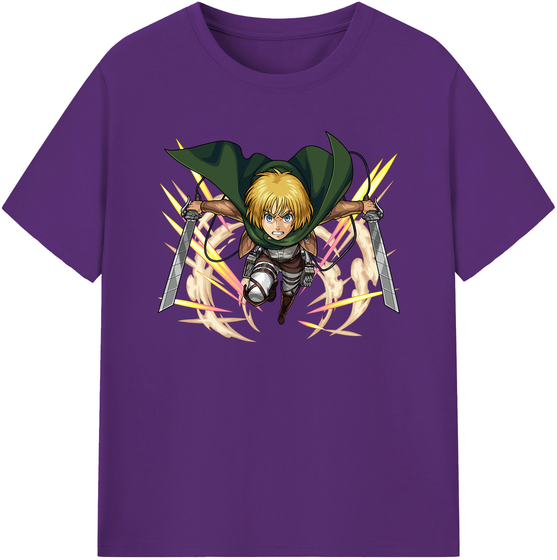 （画像用） 進撃の巨人 アルミン·アルレルト Attack on Titan Armin Arlert 綿100％半袖Tシャツ（フロントプリント）