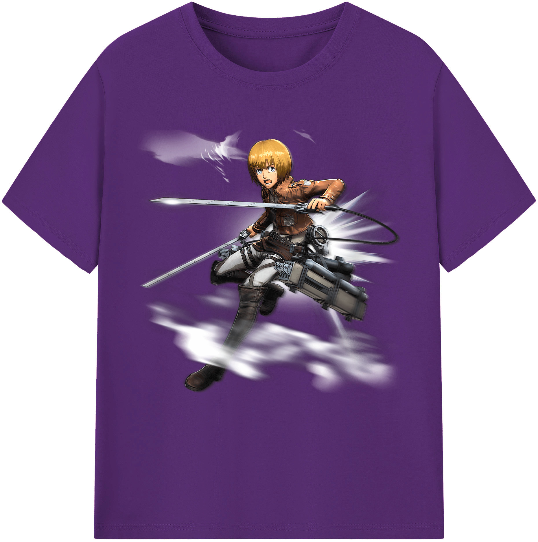 （画像用） 進撃の巨人 アルミン·アルレルト Attack on Titan Armin Arlert 綿100％半袖Tシャツ（フロントプリント）