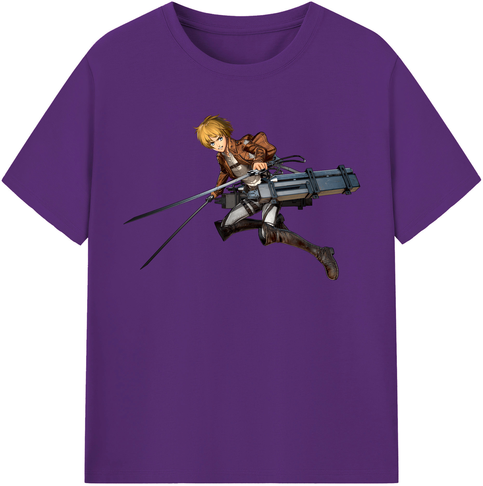 （画像用） 進撃の巨人 アルミン·アルレルト Attack on Titan Armin Arlert 綿100％半袖Tシャツ（フロントプリント）