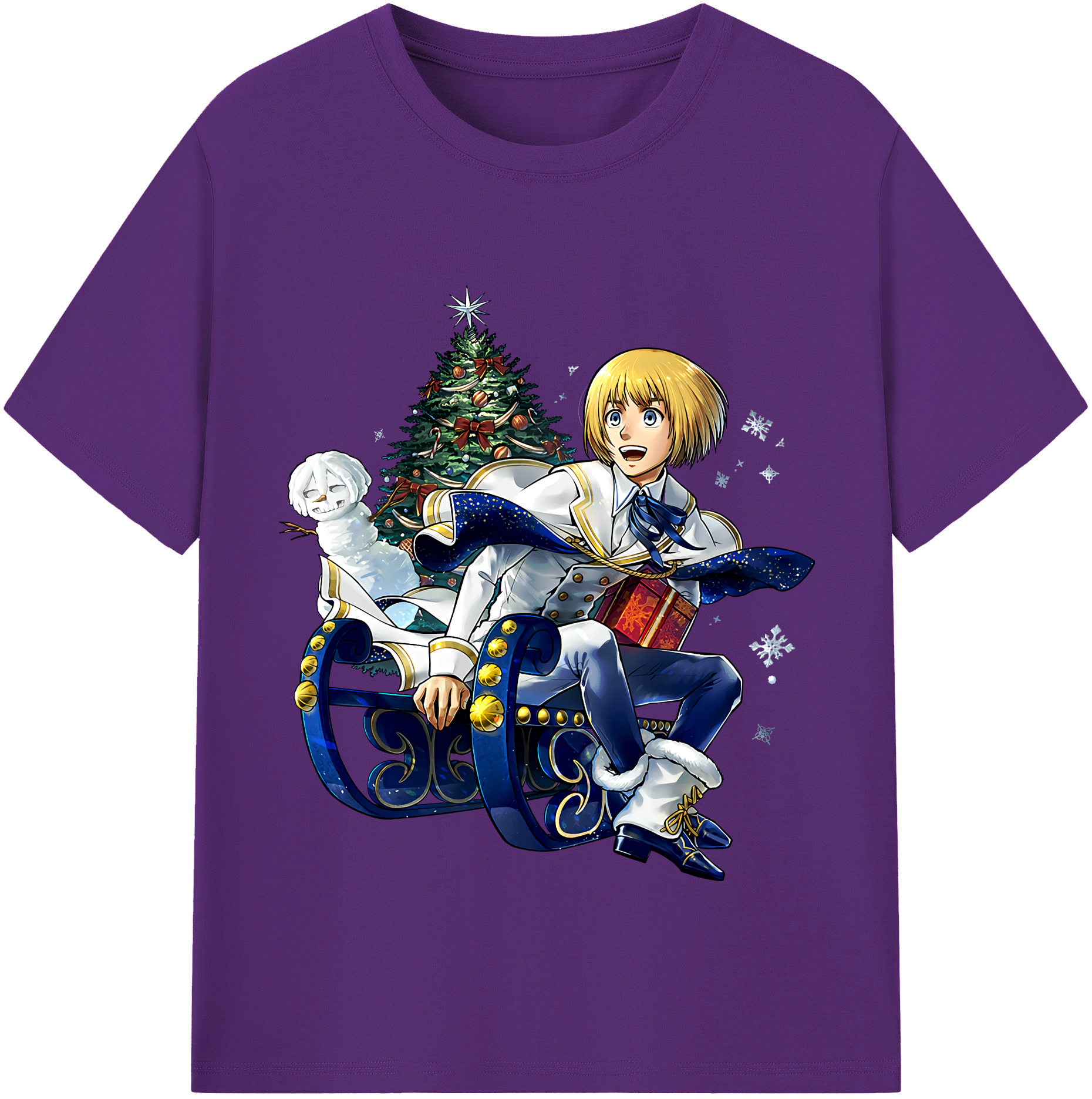 （画像用） 進撃の巨人 アルミン·アルレルト Attack on Titan Armin Arlert 綿100％半袖Tシャツ（フロントプリント）