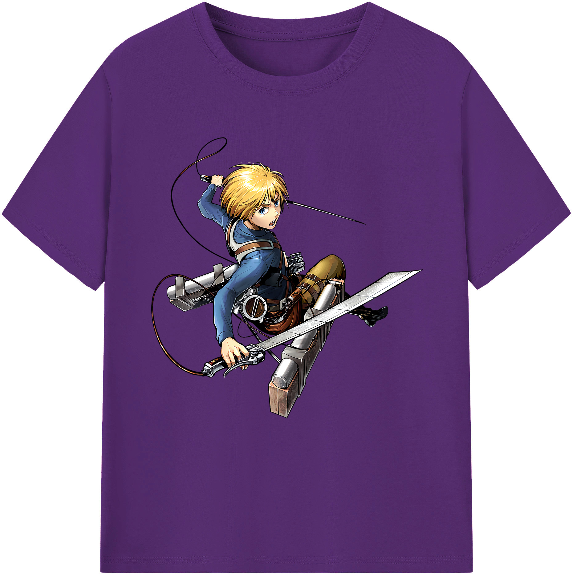 （画像用） 進撃の巨人 アルミン·アルレルト Attack on Titan Armin Arlert 綿100％半袖Tシャツ（フロントプリント）