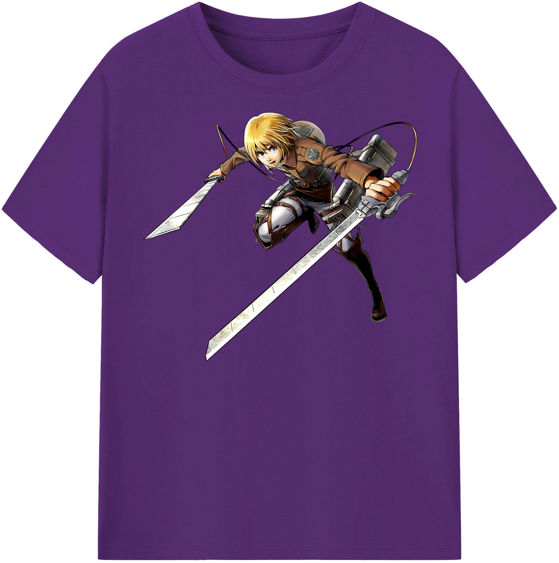 （画像用） 進撃の巨人 アルミン·アルレルト Attack on Titan Armin Arlert 綿100％半袖Tシャツ（フロントプリント）