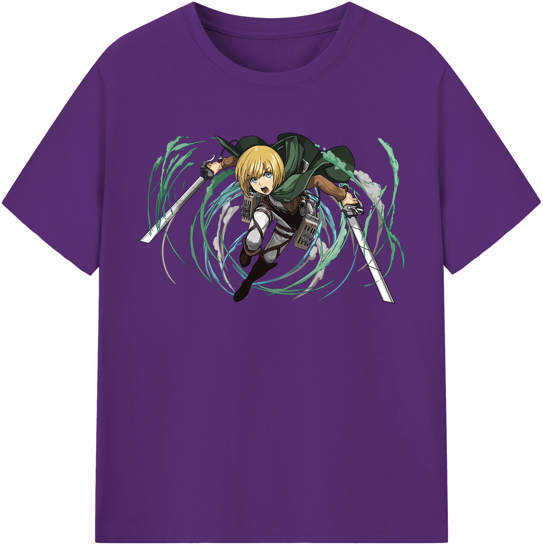 （画像用） 進撃の巨人 アルミン·アルレルト Attack on Titan Armin Arlert 綿100％半袖Tシャツ（フロントプリント）