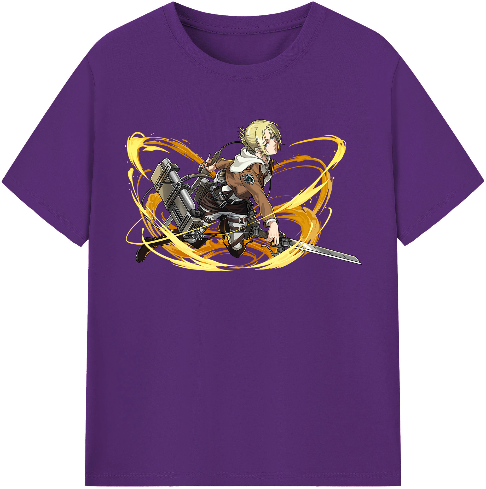 （画像用） 進撃の巨人 アニ・レオンハート Attack on Titan Annie Leonhart 綿100％半袖Tシャツ（フロントプリント）