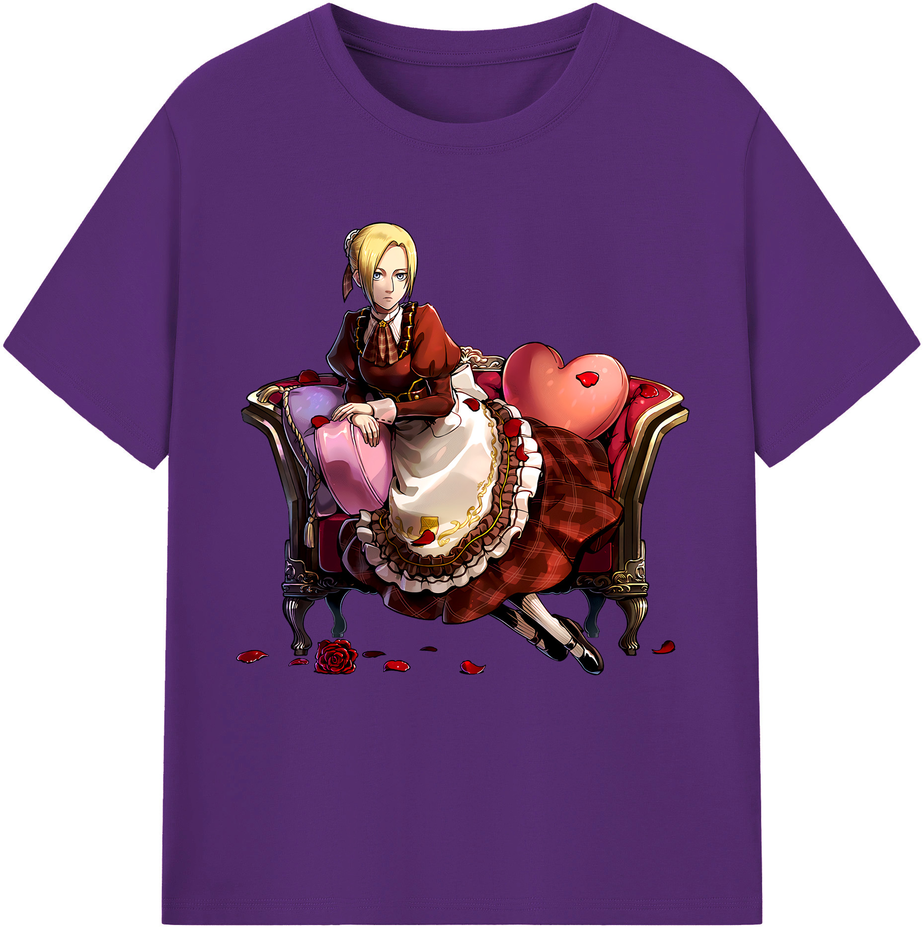 （画像用） 進撃の巨人 アニ・レオンハート Attack on Titan Annie Leonhart 綿100％半袖Tシャツ（フロントプリント）