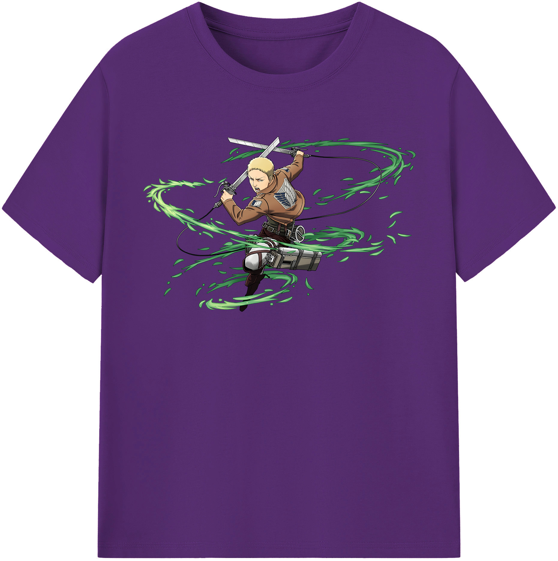 （画像用） 進撃の巨人 ライナー・ブラウン Attack on Titan Reiner Braun 綿100％半袖Tシャツ（フロントプリント）