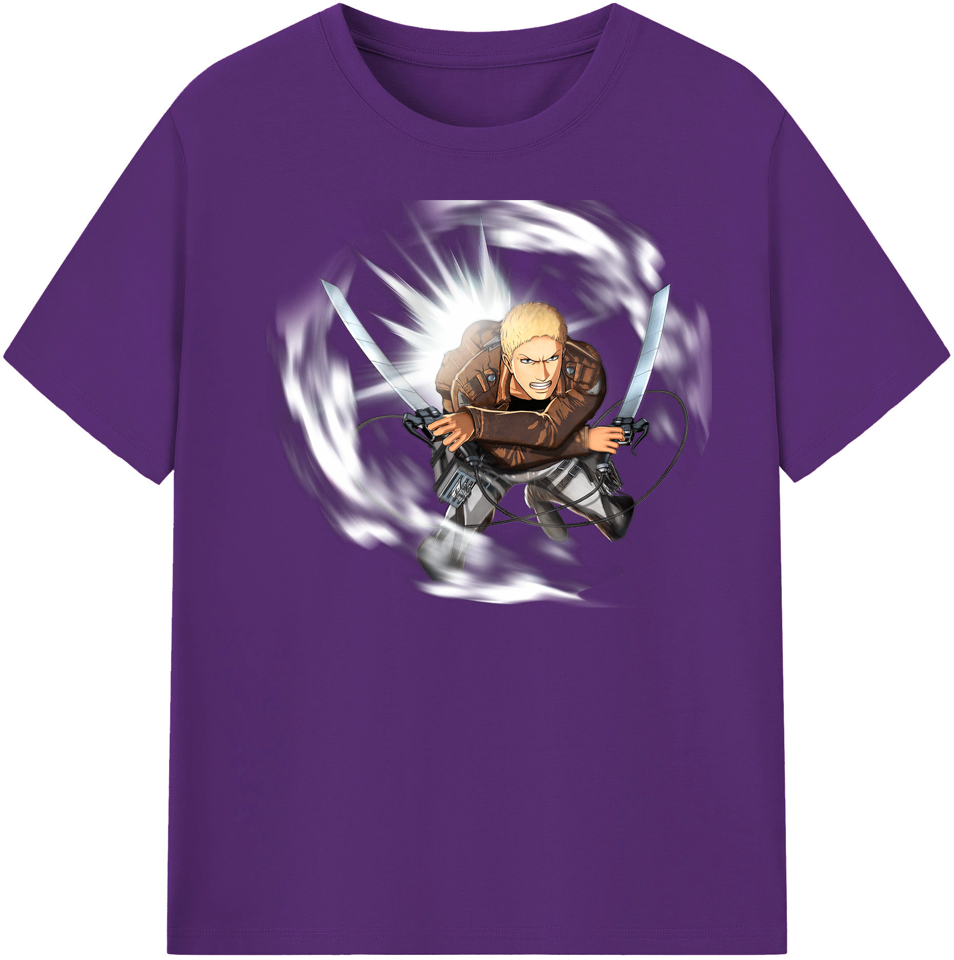 （画像用） 進撃の巨人 ライナー・ブラウン Attack on Titan Reiner Braun 綿100％半袖Tシャツ（フロントプリント）