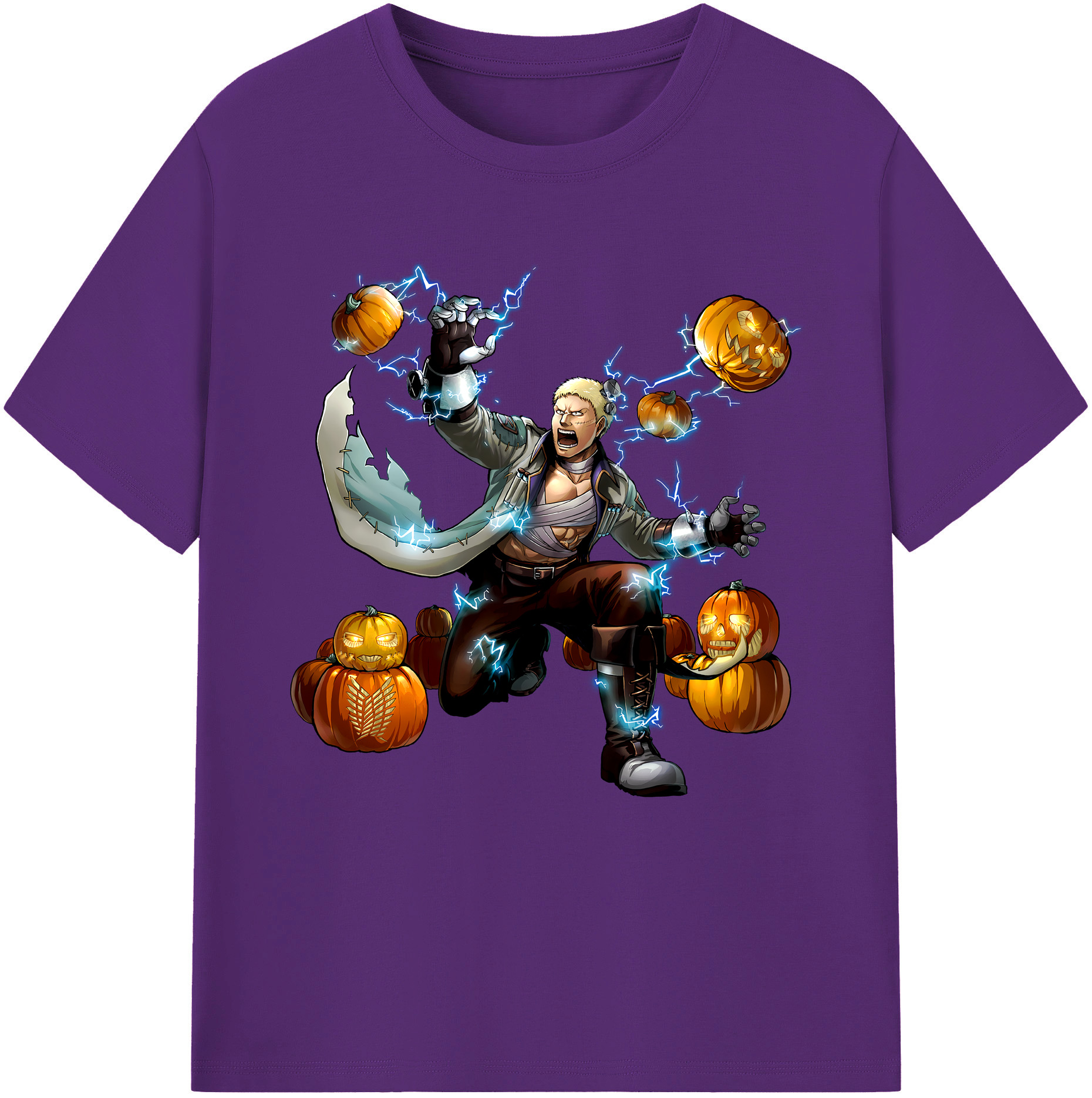（画像用） 進撃の巨人 ライナー・ブラウン Attack on Titan Reiner Braun 綿100％半袖Tシャツ（フロントプリント）