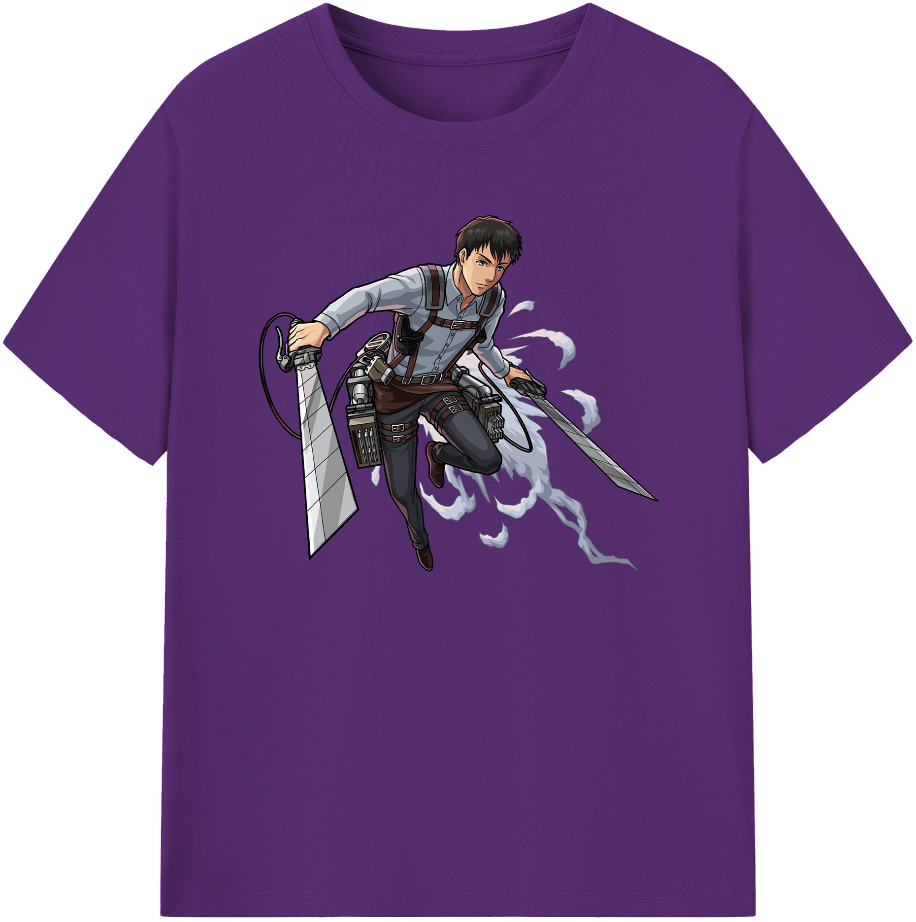 （画像用） 進撃の巨人 ベルトルト・フーバー Attack on Titan Bertholdt Hoover 綿100％半袖Tシャツ（フロントプリント）