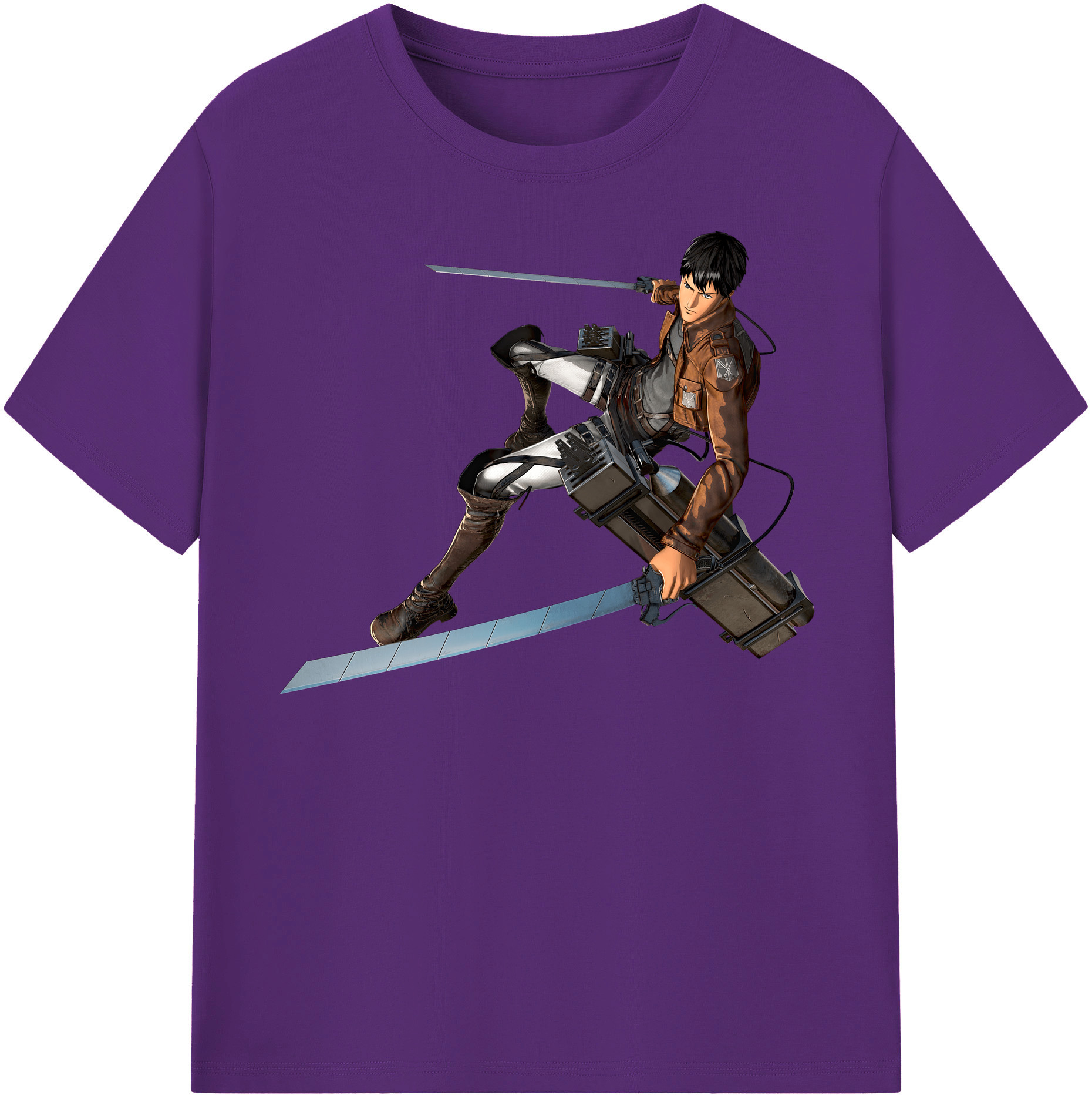 （画像用） 進撃の巨人 ベルトルト・フーバー Attack on Titan Bertholdt Hoover 綿100％半袖Tシャツ（フロントプリント）