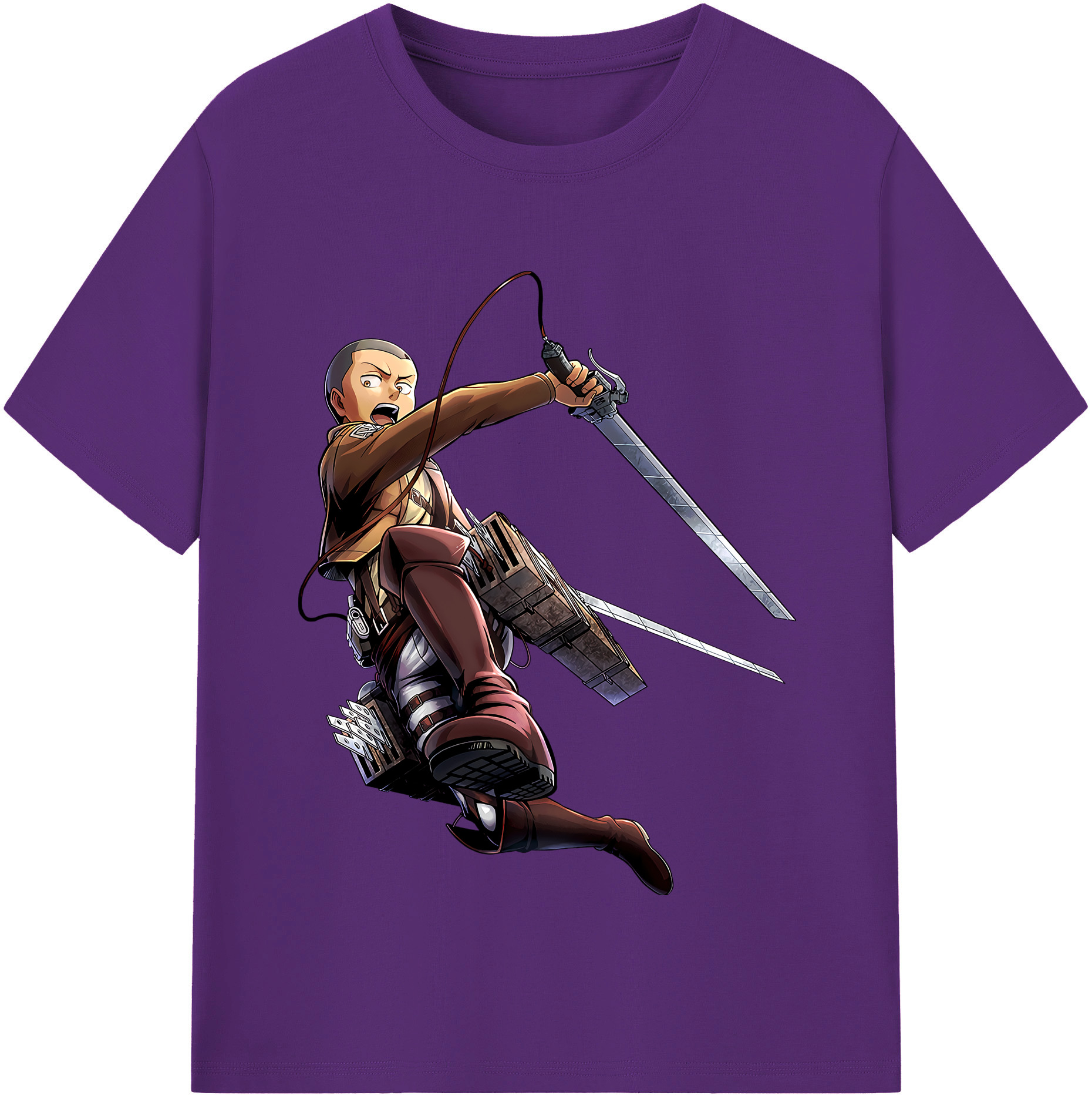 （画像用） 進撃の巨人 コニー·スプリンガー Attack on Titan Connie Springer 綿100％半袖Tシャツ（フロントプリント）