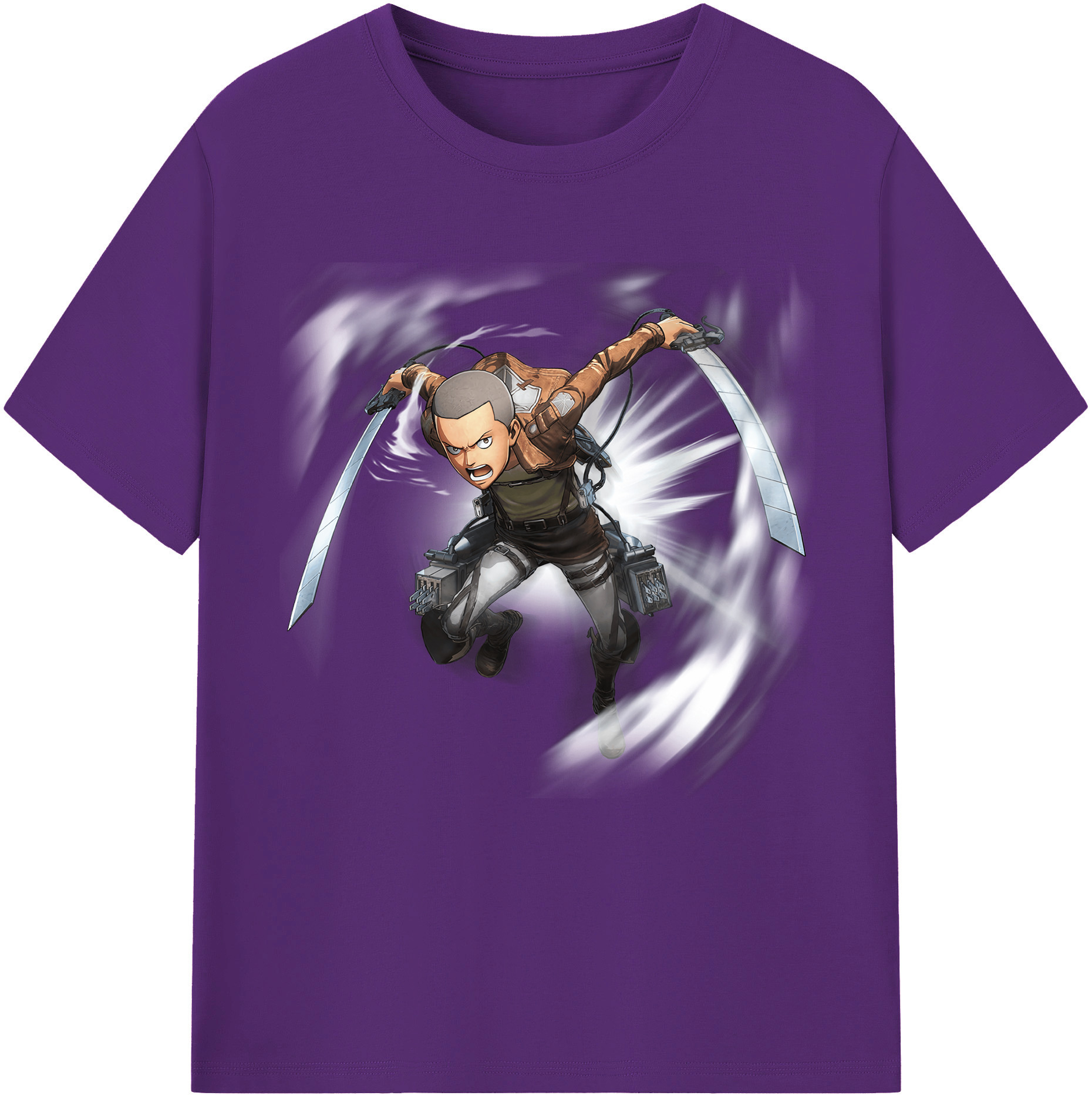 （画像用） 進撃の巨人 コニー·スプリンガー Attack on Titan Connie Springer 綿100％半袖Tシャツ（フロントプリント）