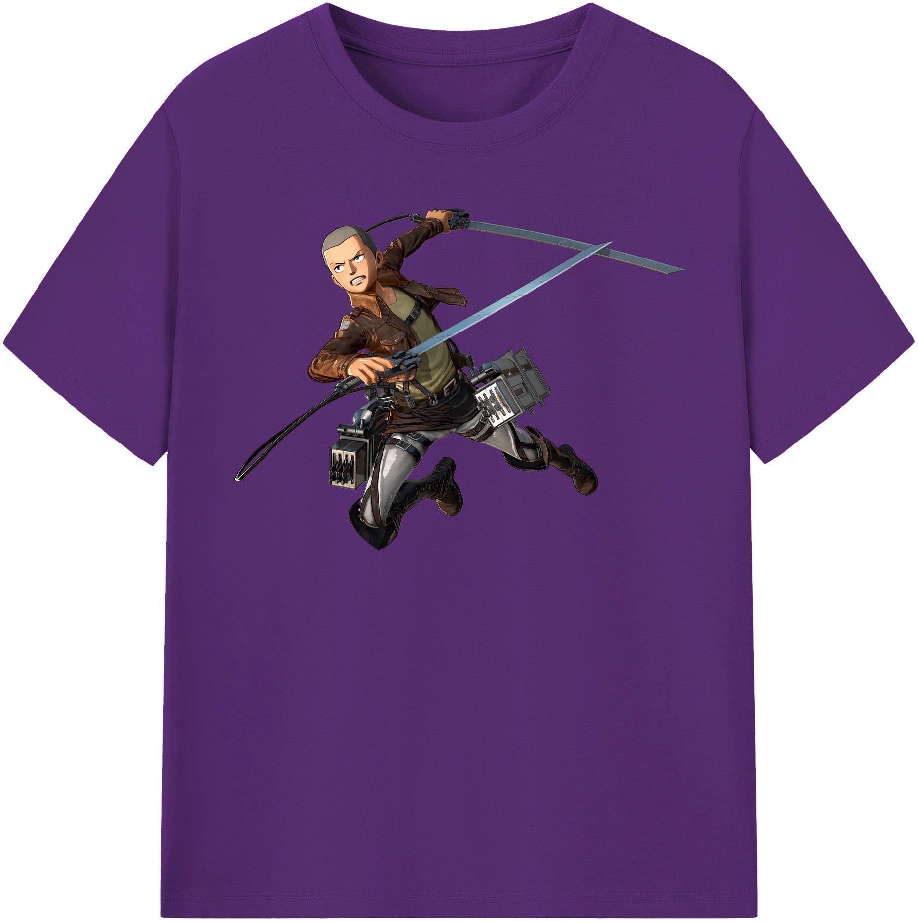 （画像用） 進撃の巨人 コニー·スプリンガー Attack on Titan Connie Springer 綿100％半袖Tシャツ（フロントプリント）