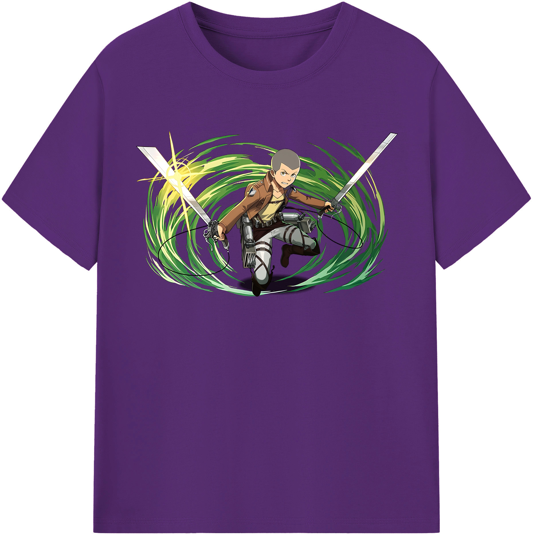 （画像用） 進撃の巨人 コニー·スプリンガー Attack on Titan Connie Springer 綿100％半袖Tシャツ（フロントプリント）